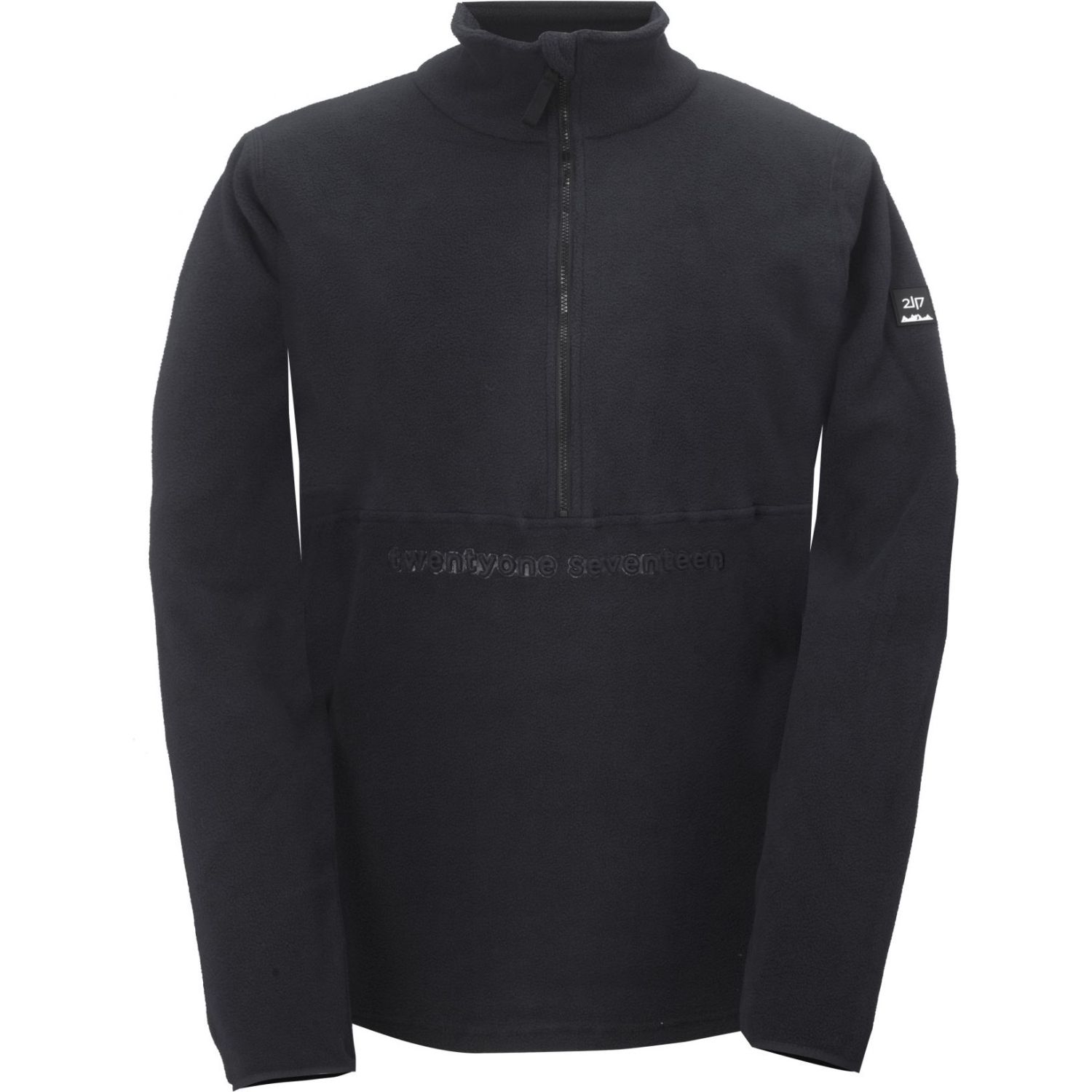 2117 OF SWEDEN Trollebo - Fleecetrøje - Half Zip - Sort - Str. M