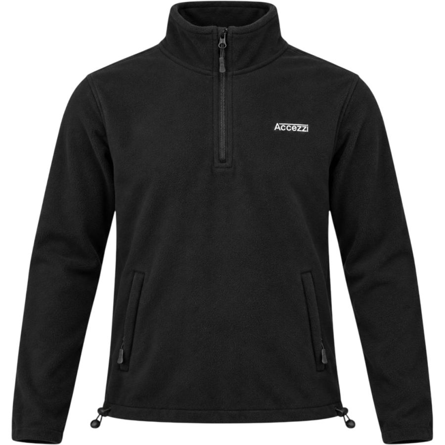 Accezzi, fleecetrøje 1/2 zip, herre, sort