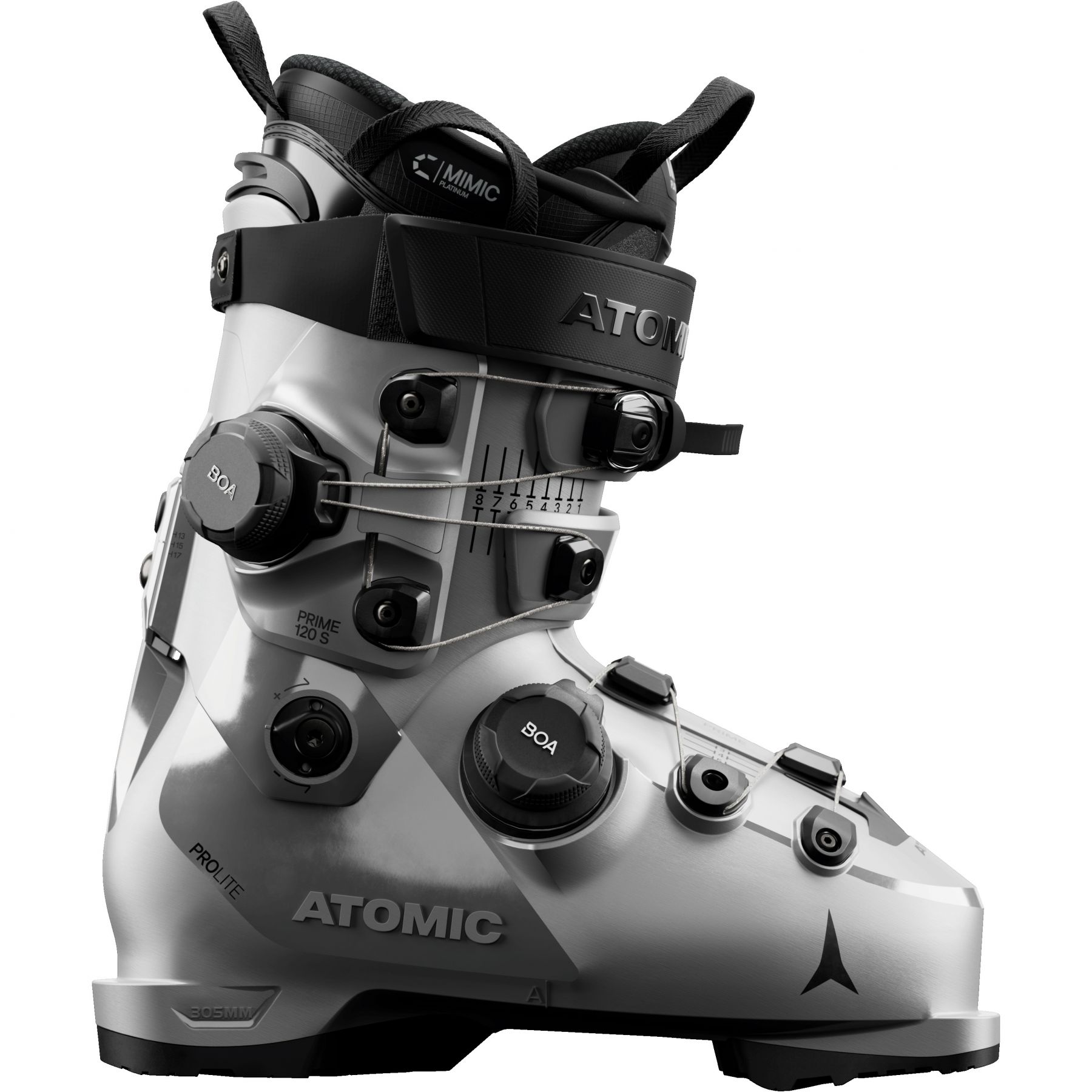 Atomic Hawx prime 120 S DUAL BOA, skistøvler, herre, sølv