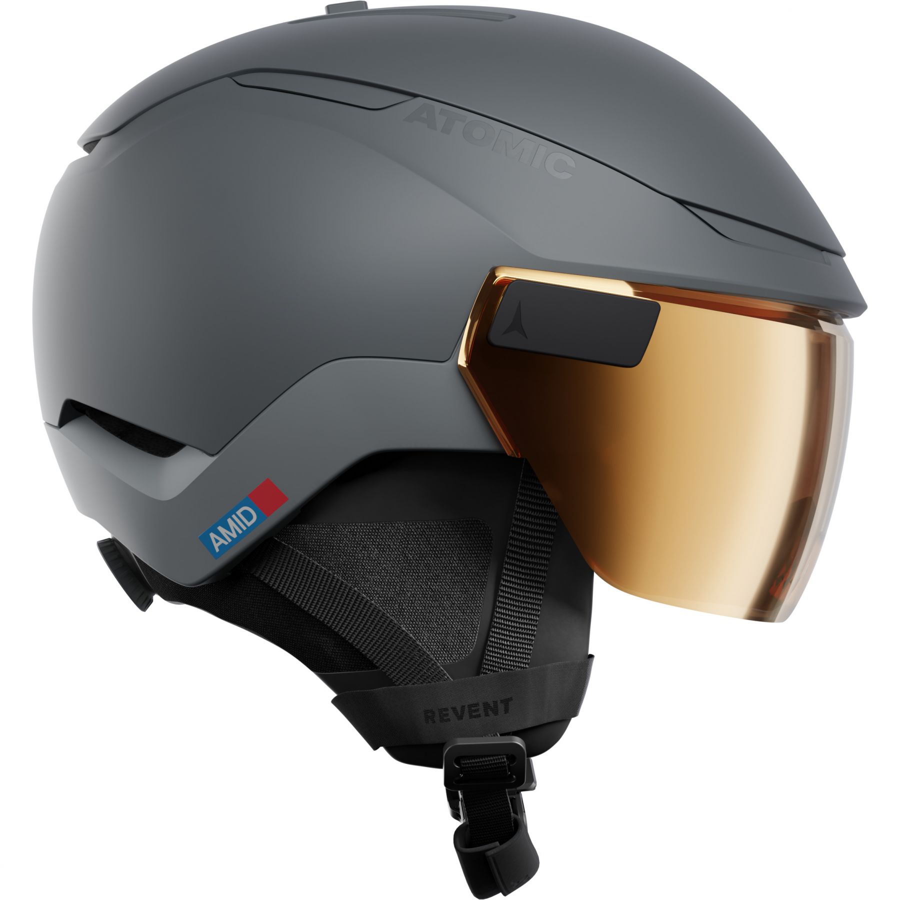 Atomic Revent GT Amid Visor HD Photo, skihjelm med visir, grå