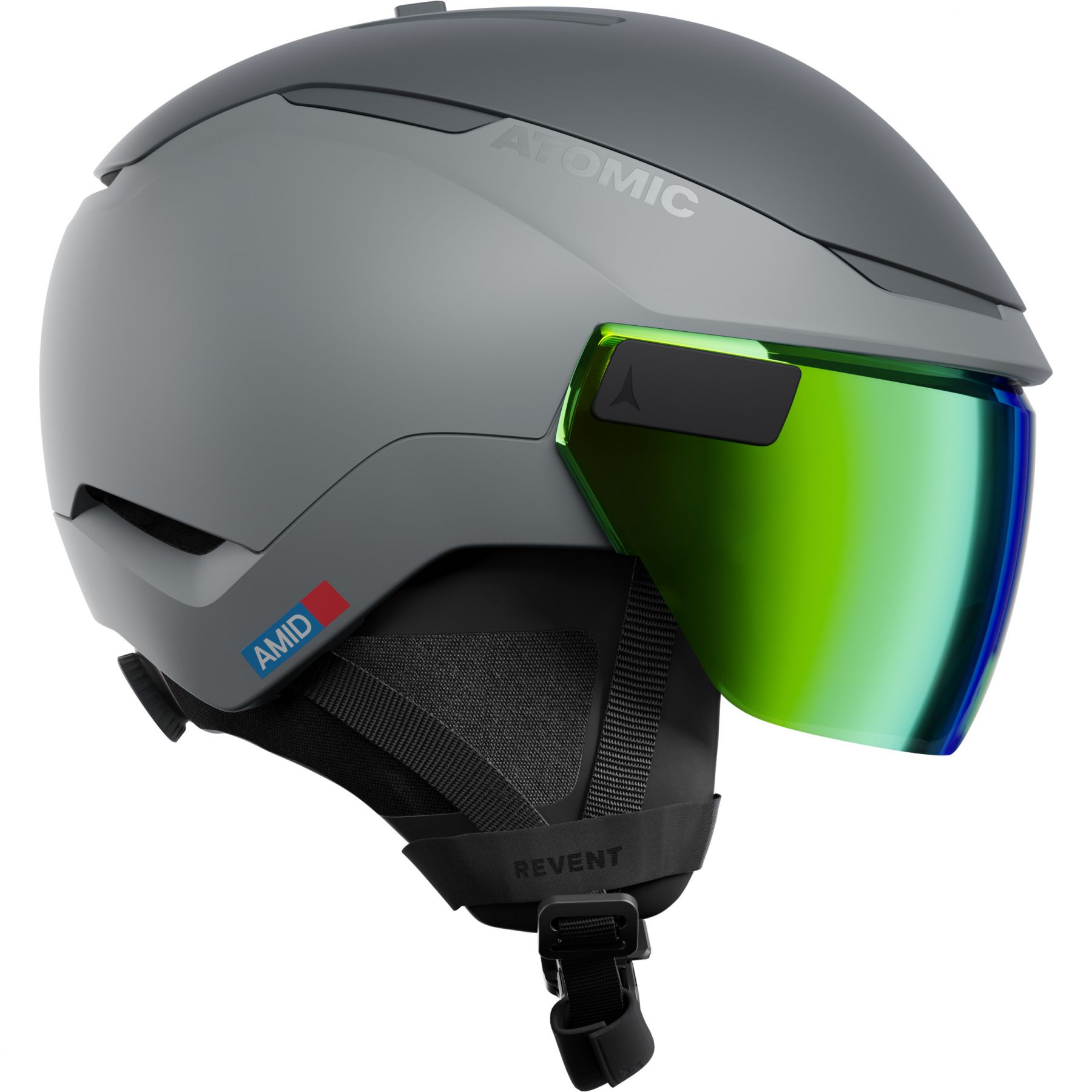 Atomic Revent GT Amid Visor HD, skihjelm med visir, grå