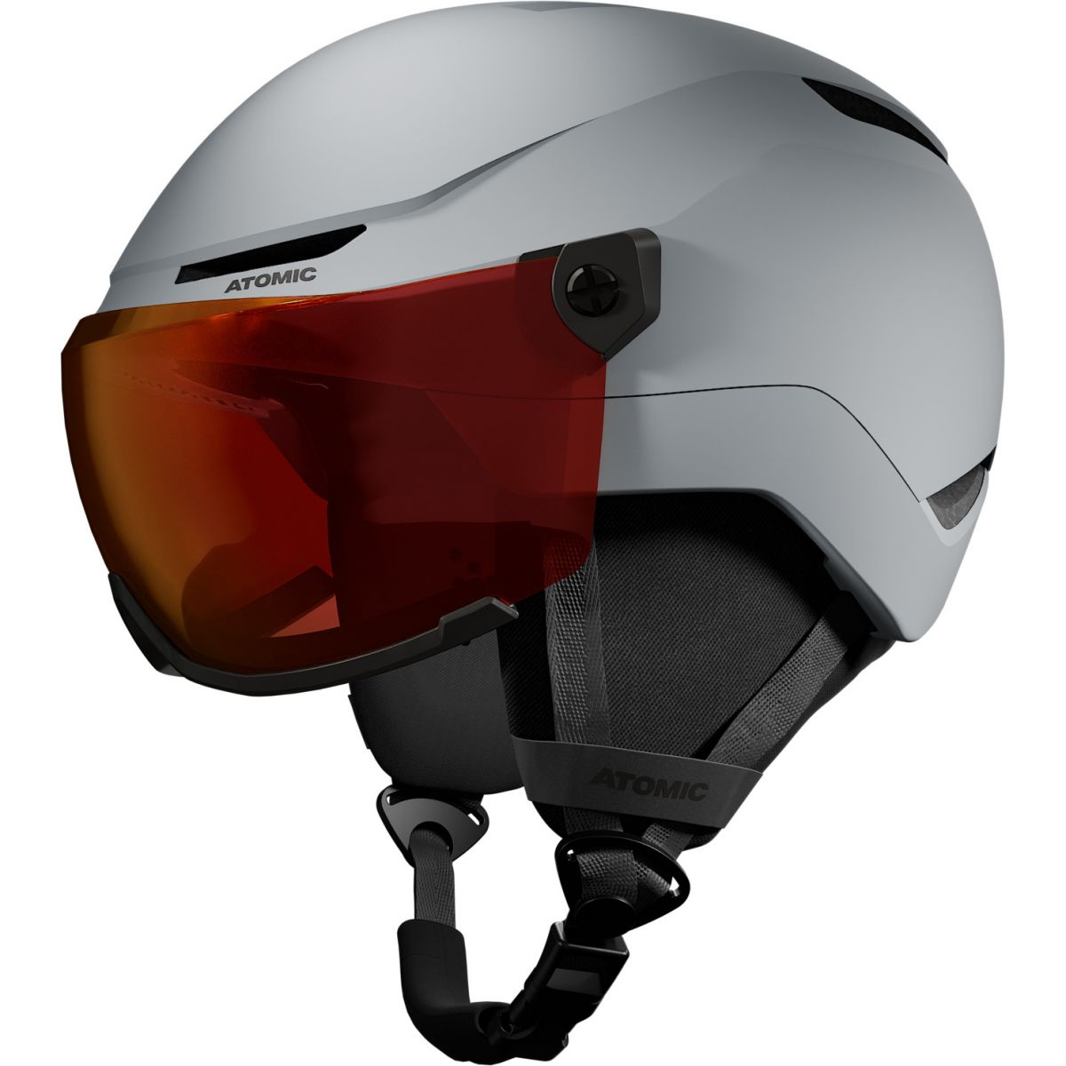 Atomic Revent Visor, skihjelm med visir, junior, grå