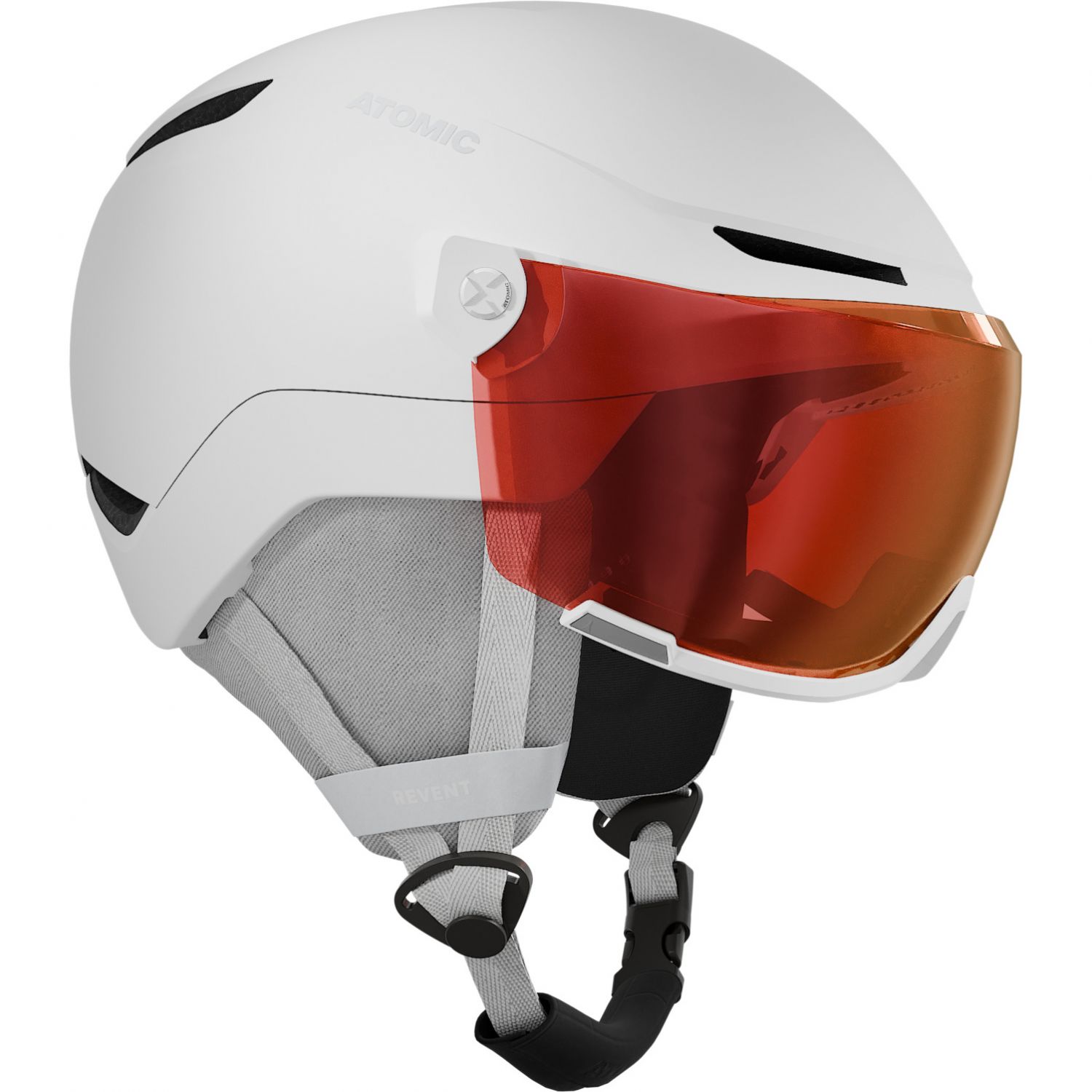 Atomic Revent Visor, skihjelm med visir, junior, hvid