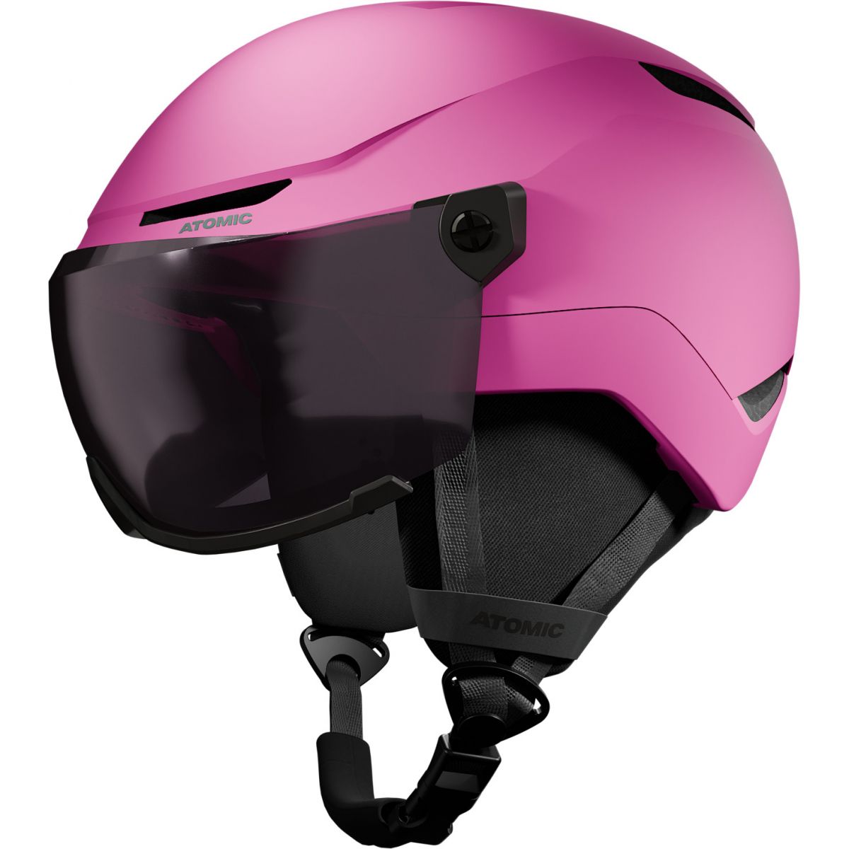 Atomic Revent Visor, skihjelm med visir, junior, pink