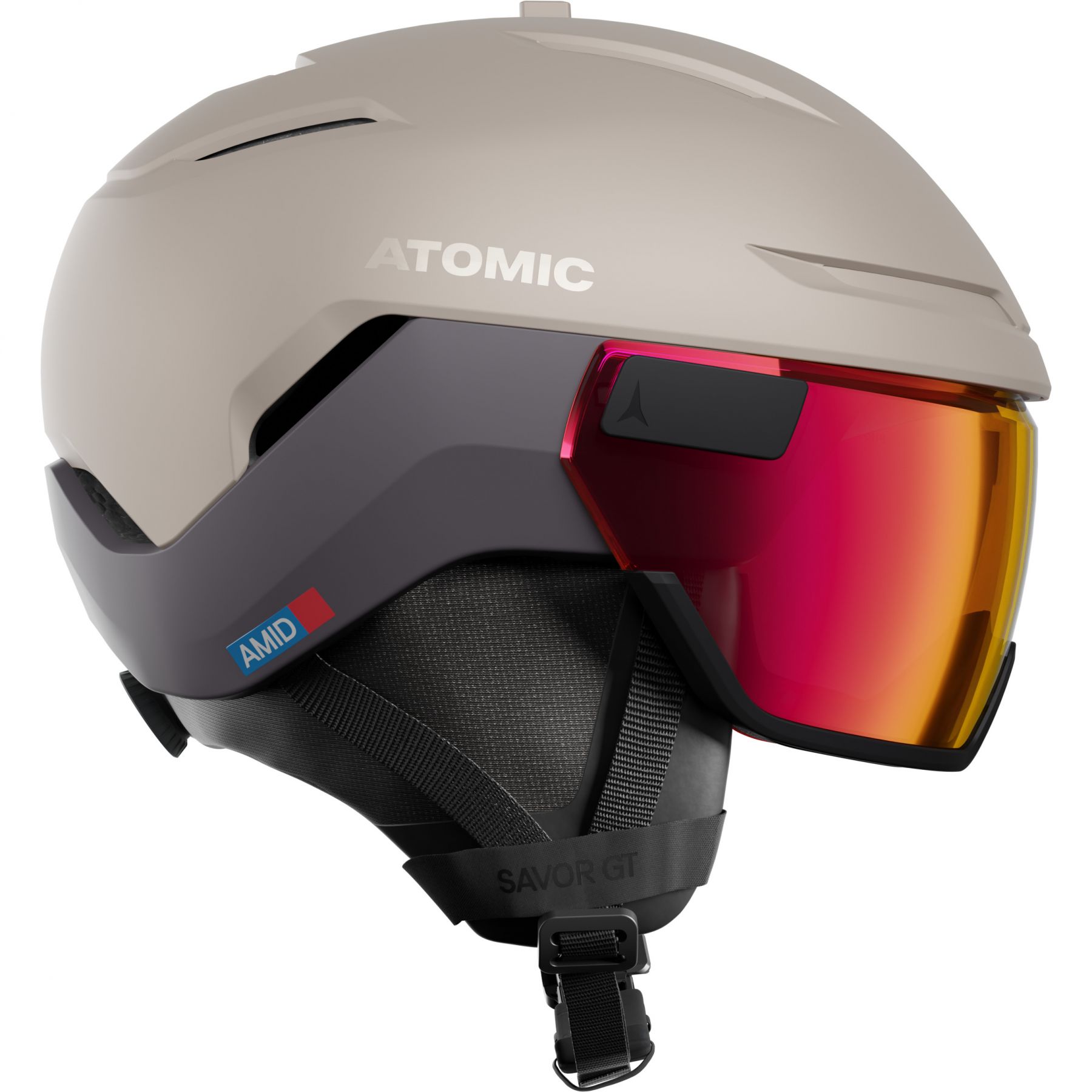 Atomic Savor GT Amid Visor Photo, skihjelm med visir, beige