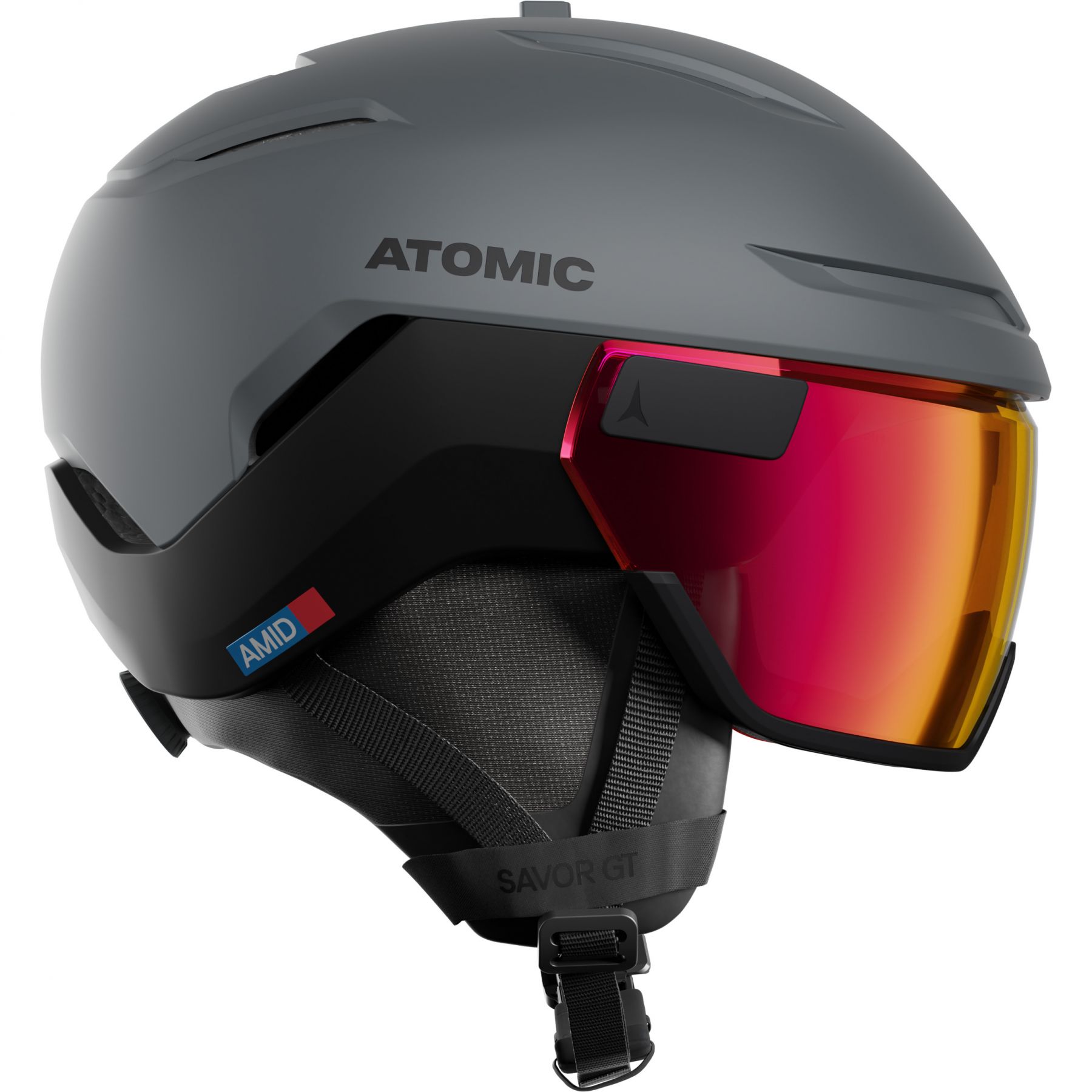 Atomic Savor GT Amid Visor Photo, skihjelm med visir, grå