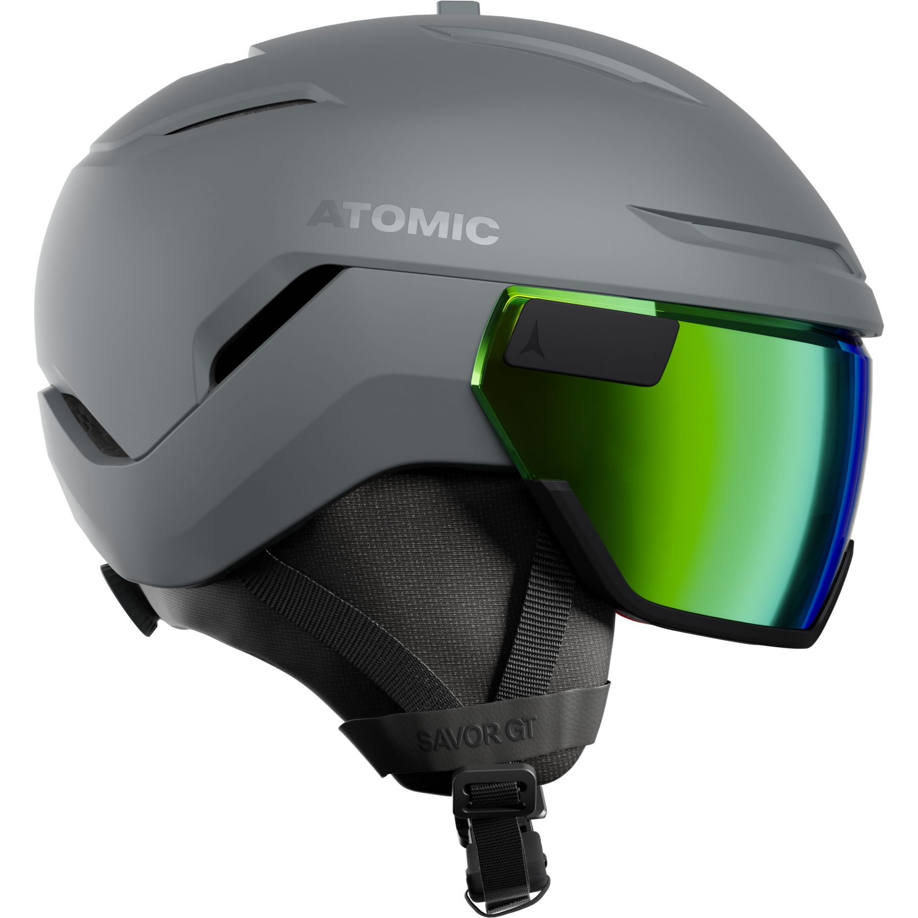 Atomic Savor GT Visor Stereo, skihjelm med visir, grå