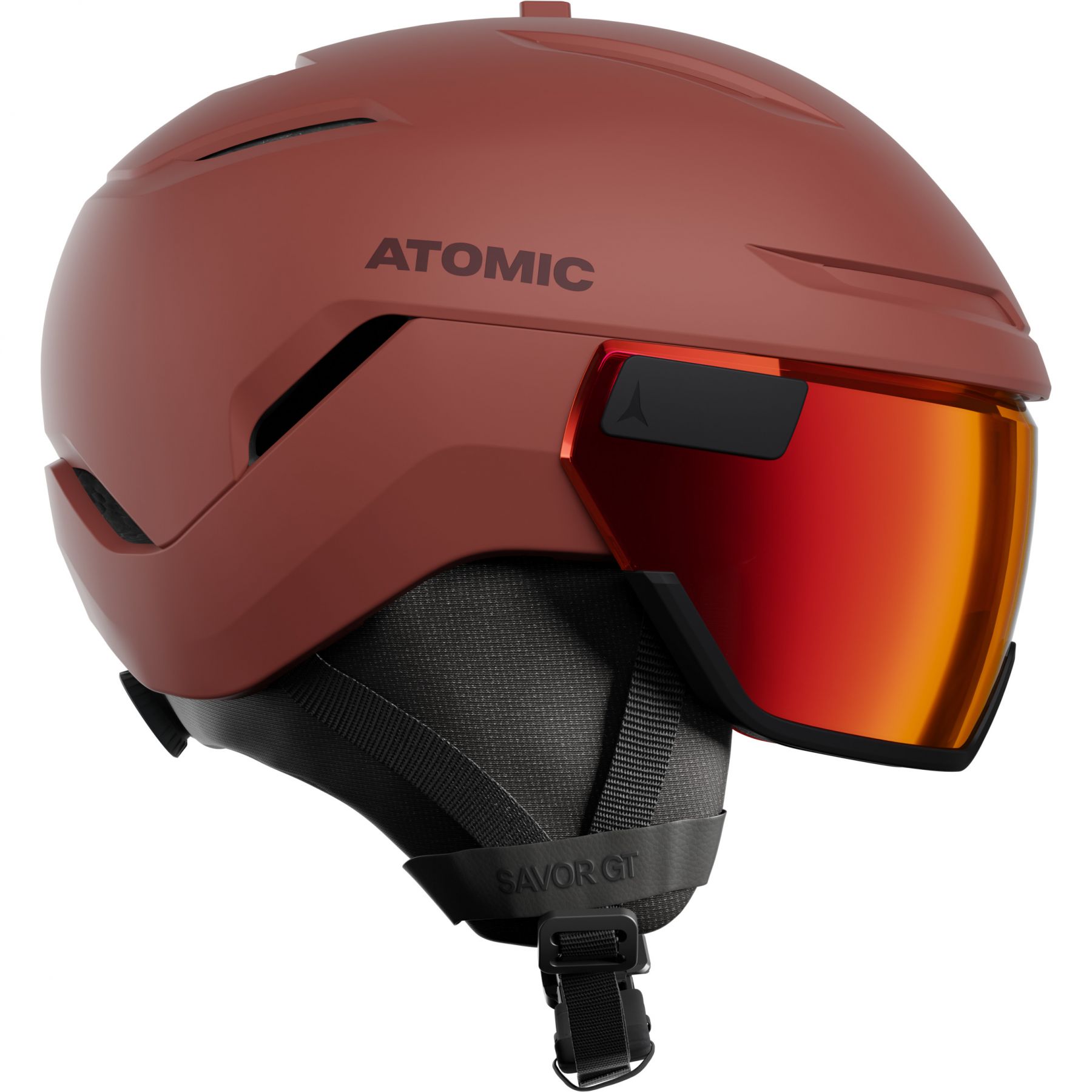 Atomic Savor GT Visor Stereo, skihjelm med visir, rød