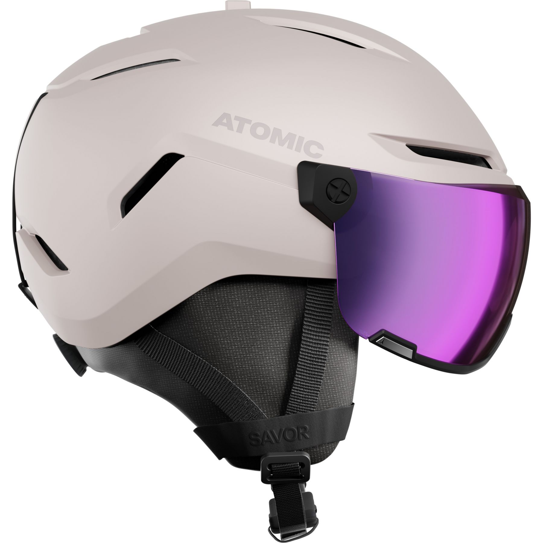 Atomic Savor Visor Stereo, skihjelm med visir, grå