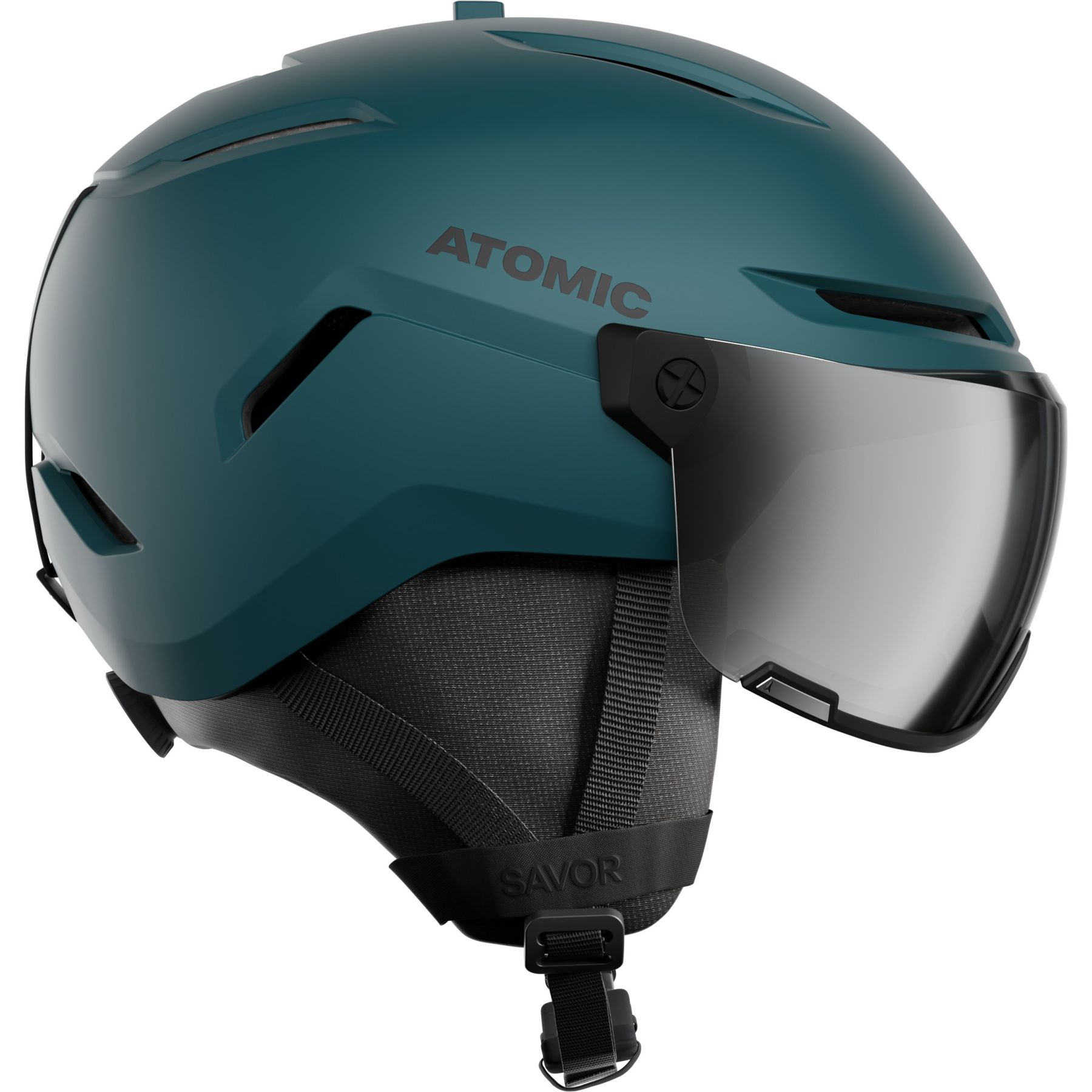 Atomic Savor Visor Stereo, skihjelm med visir, grå
