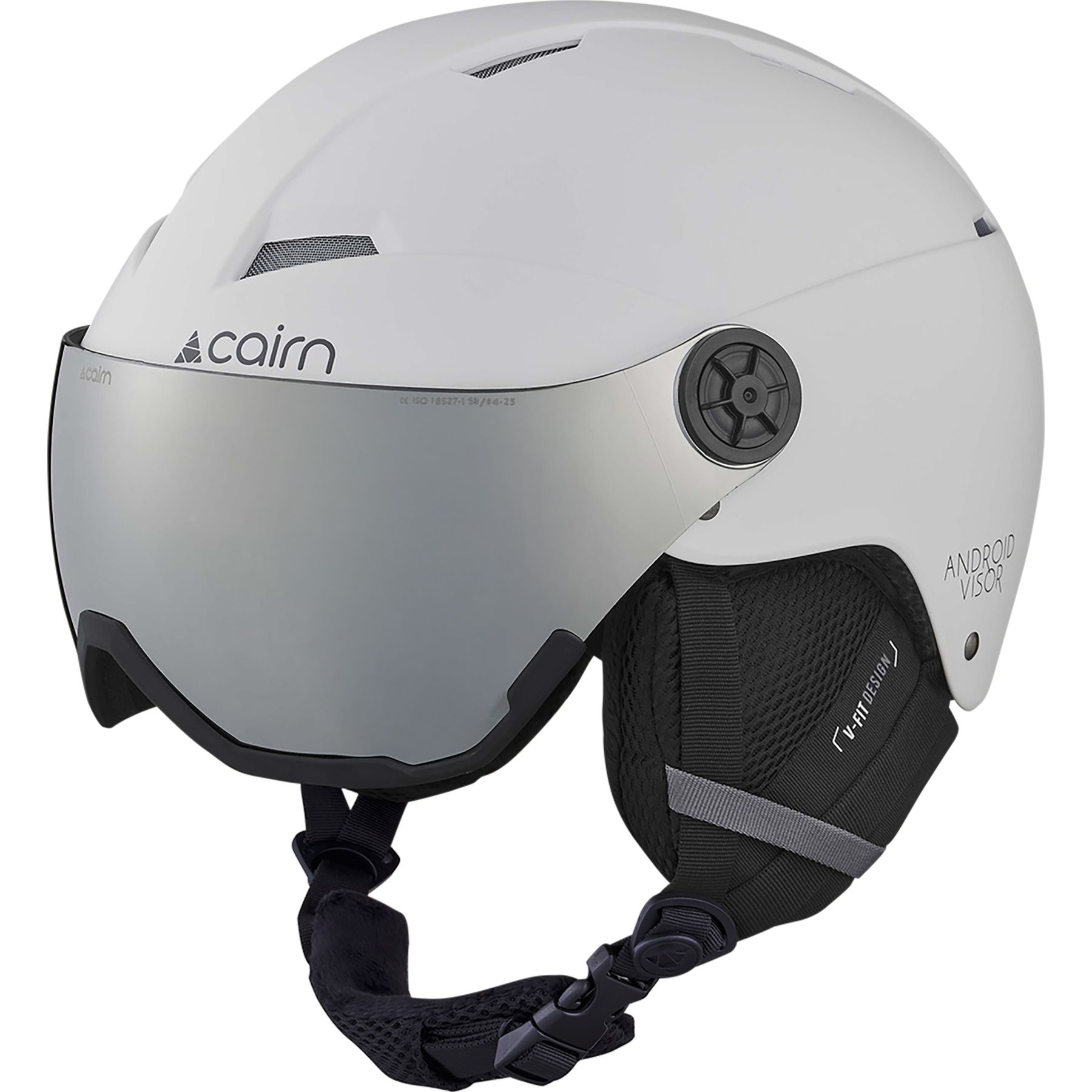 Cairn Android Visor, skihjelm med visir, hvid