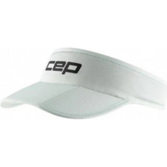CEP Core Run Foldable Visor Hvid - Let og praktisk til løb, justerbar pasform