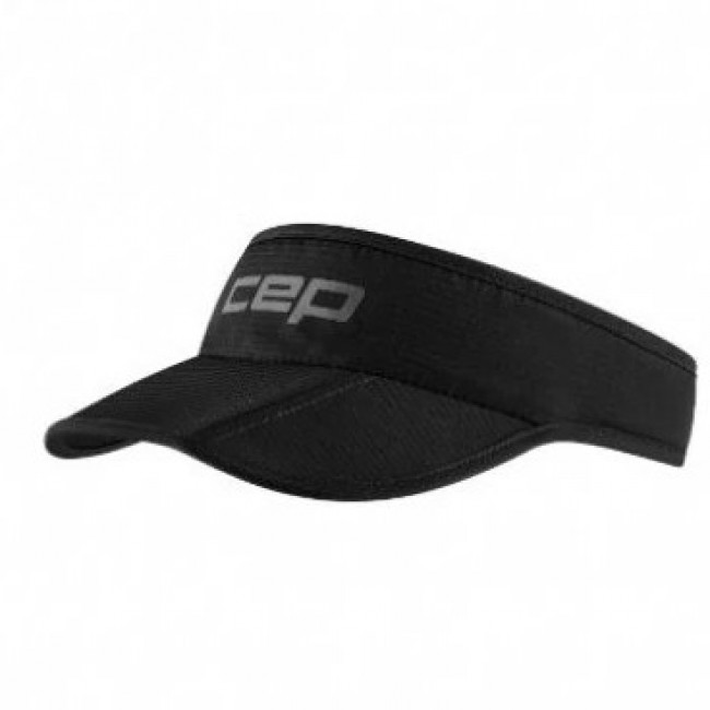 CEP Core Run Foldable Visor Farve: Sort - Let og åndbar til løb, perfekt til solrige dage
