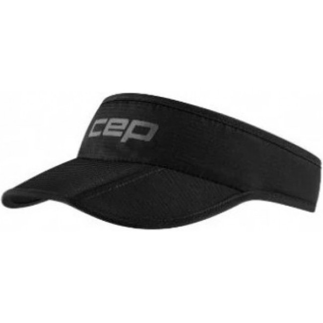 CEP Core Run Foldable Visor Farve: Sort - Let og åndbar til løb, perfekt til solrige dage