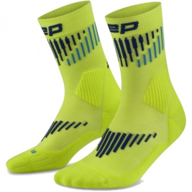 CEP Core Run Merino Socks Mid Cut 3.0, løbestrømper, herre, gul