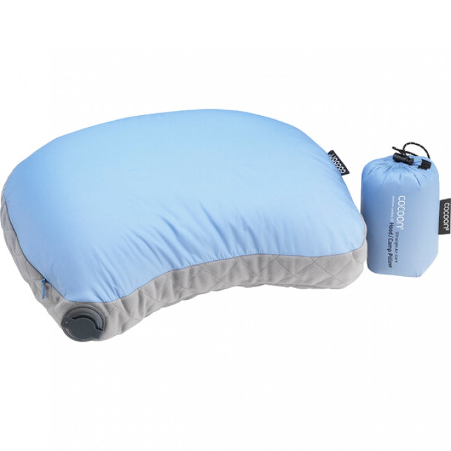 Cocoon Air-Core Hood/Camp Pillow,28x37 cm, Pude, light blue/grey