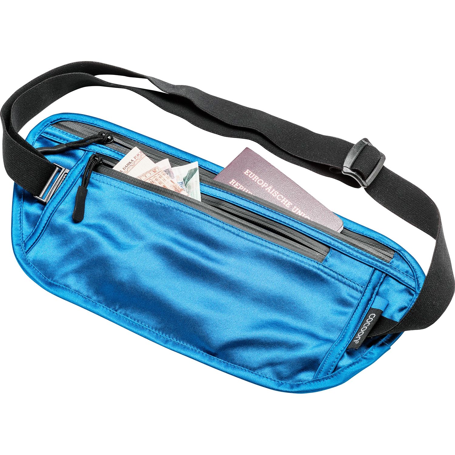 Cocoon Secret Waist Wallet / Silk,30x14 cm, Pung, blue lagoon