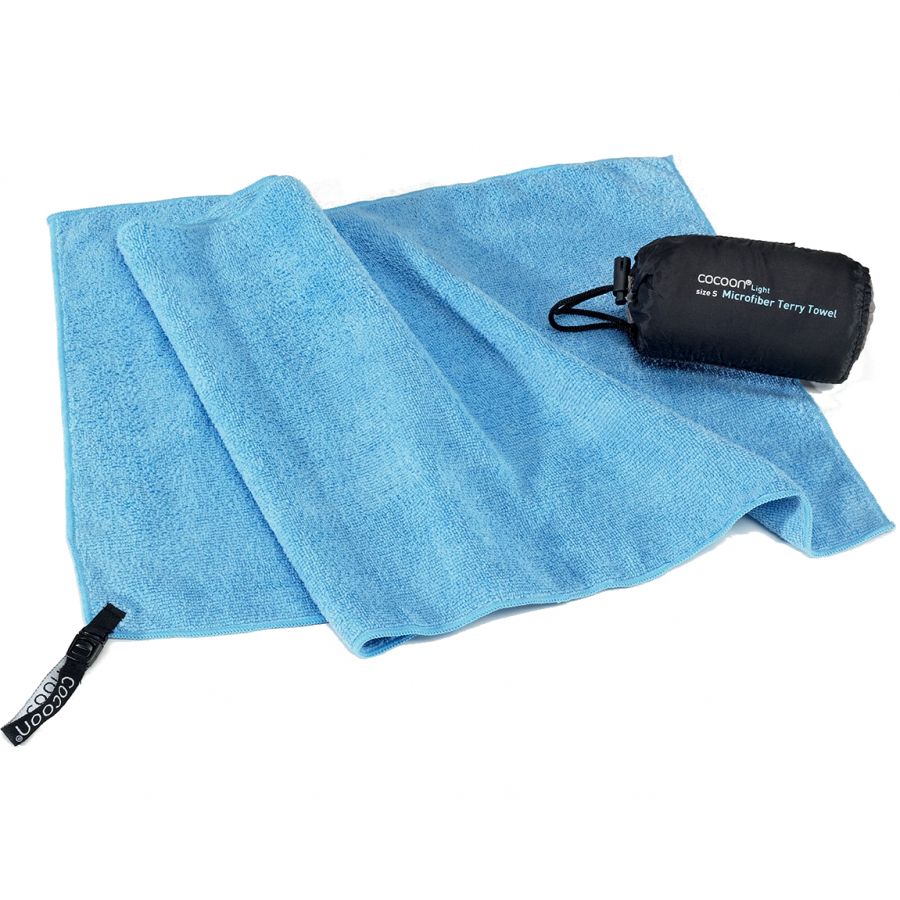 Cocoon Terry Towel Light,60x30cm, Microfiber Håndklæde, light blue