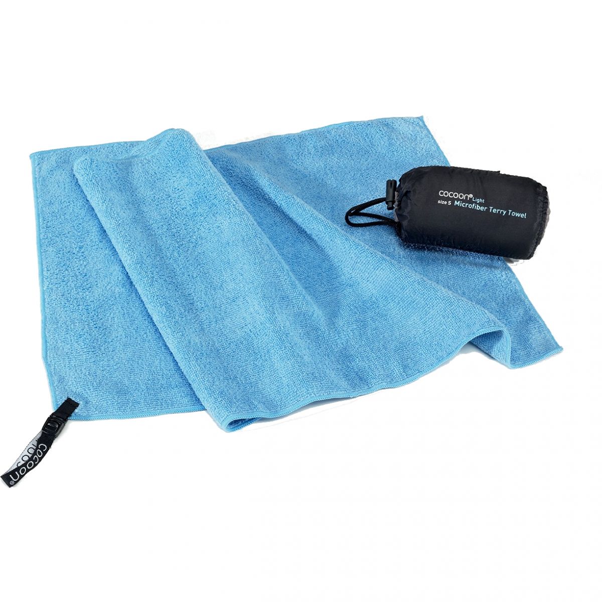 Cocoon Terry Towel Light,90x50cm, Microfiber Håndklæde, light blue billede