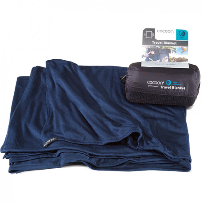 Cocoon Travel Blanket,180x140 cm, Rejsetæppe, navy