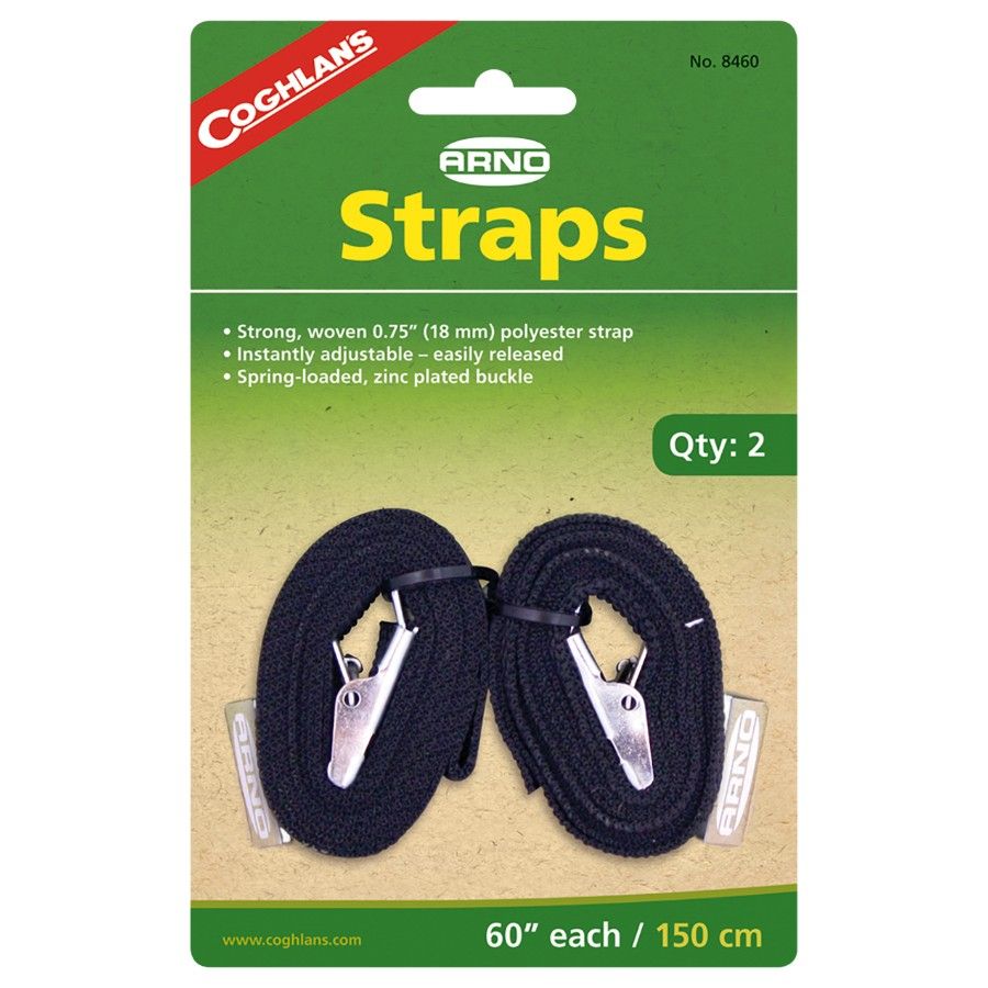 Coghlans 60 Inch Arno Straps - Pkg Of 2 - Rejseudstyr
