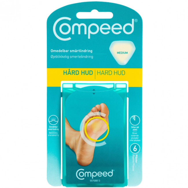 Compeed - Hård hud 6 stk. pakn., til heling af hård hud