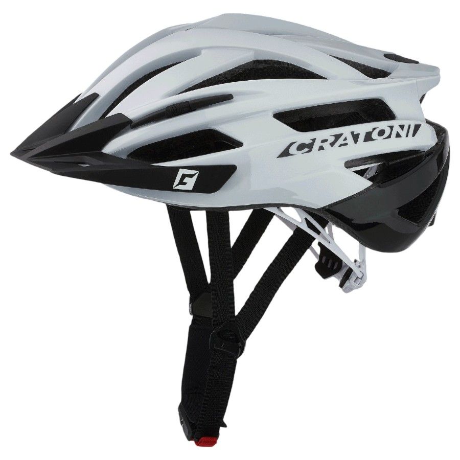 Cratoni Agravic - White-black glossy - Str. S-M (54-58 cm) - Cykelhjelm