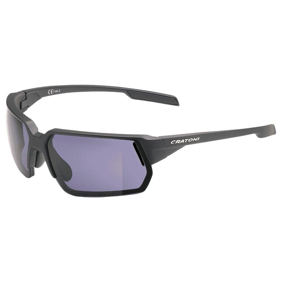 Cratoni C-lite Color+ Lifestyle - Black matt | grey-blue w/o mirror - Str. UNI - Solbriller
