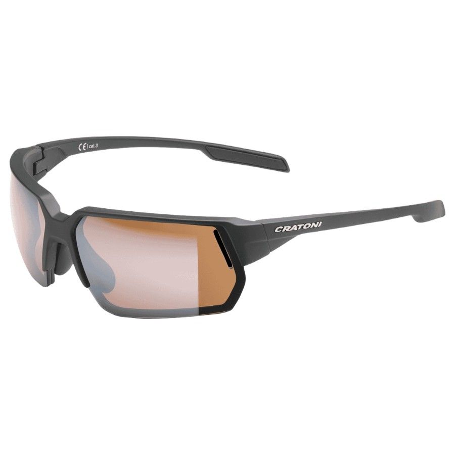 Cratoni C-lite Color+ Sport - Black matt | amber w/ silver mirro - Str. UNI - Solbriller