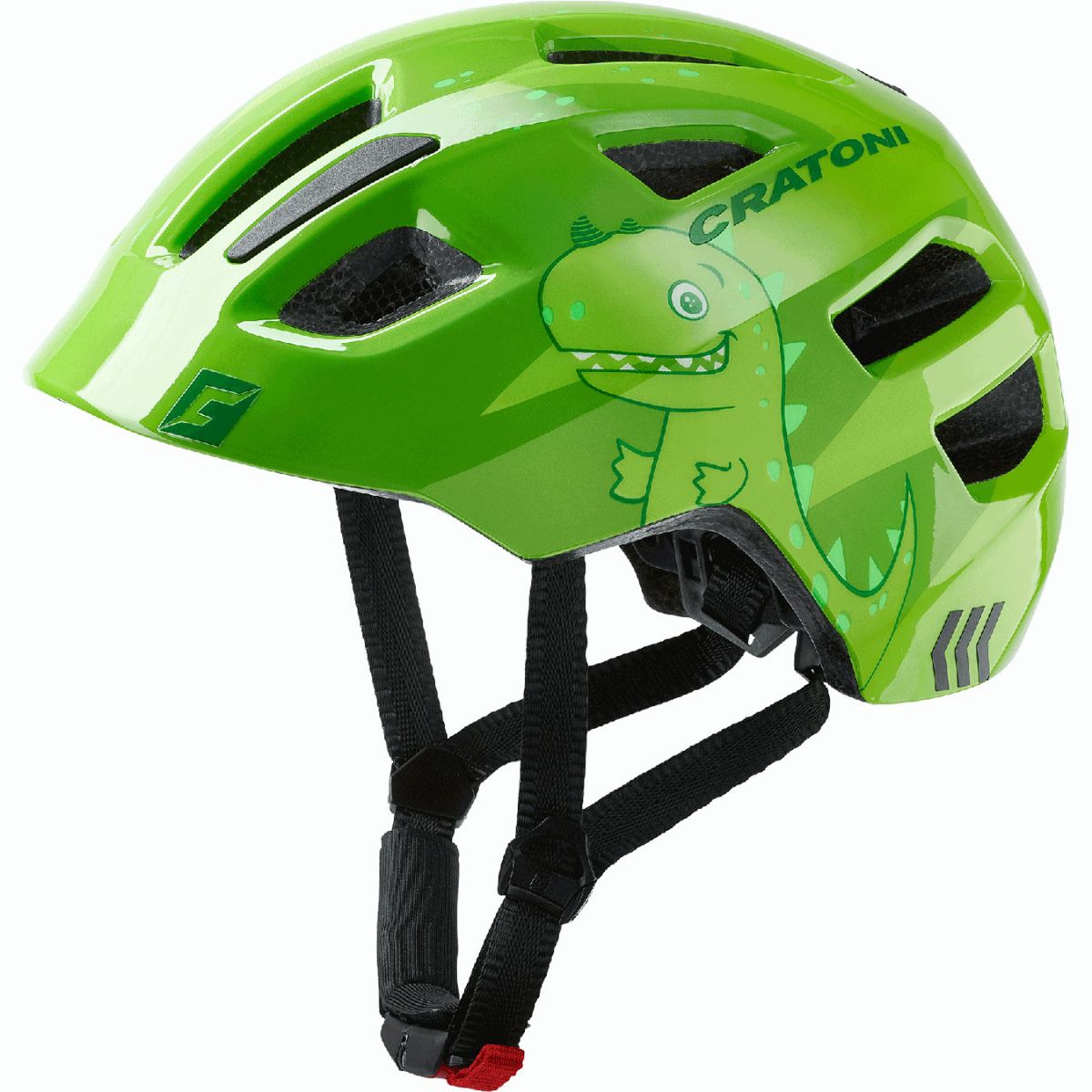 Cratoni Maxster - Dino green glossy - Str. S-M (51-56 cm) - Cykelhjelm