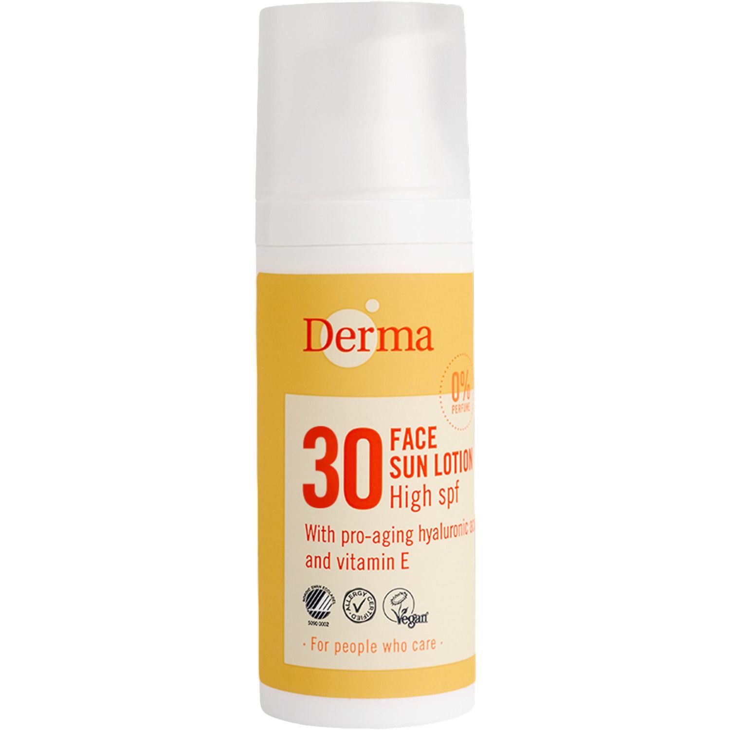 Derma Ansigtssolcreme SPF30 (50 ml) - Økologisk solcreme - Vandfast solcreme