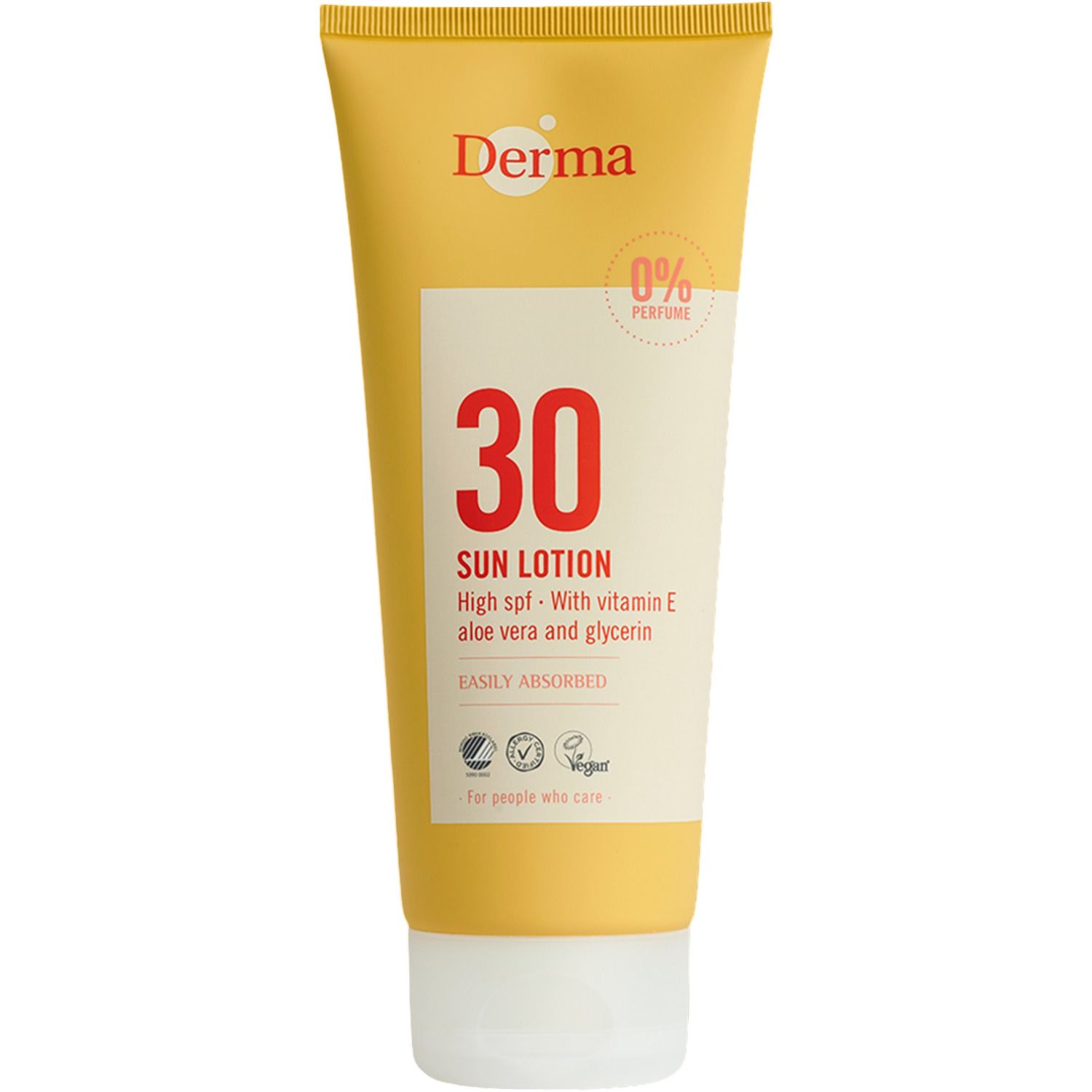 Derma Solcreme høj beskyttelse faktor 30 - 200 ml.