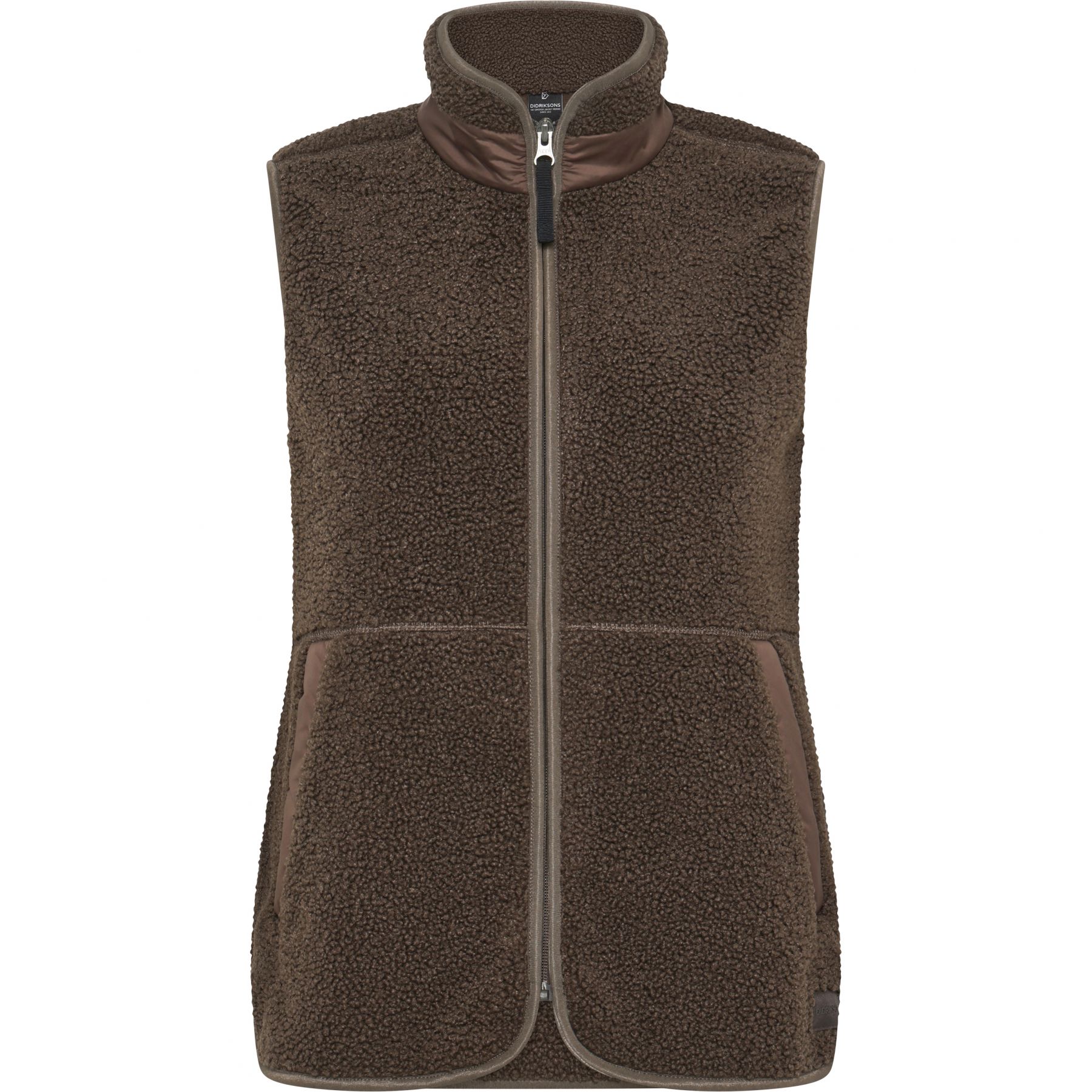Didriksons Siv, fleecevest, dame, dark mocha