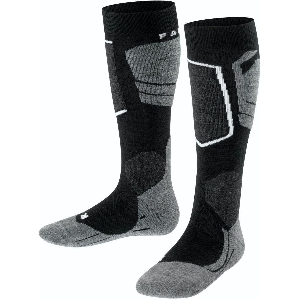 Falke SK4, skistrømper, børn, sort