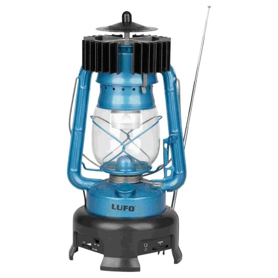 Feuerhand Lufo Hurricane Latern With Radio, lanterne, blå