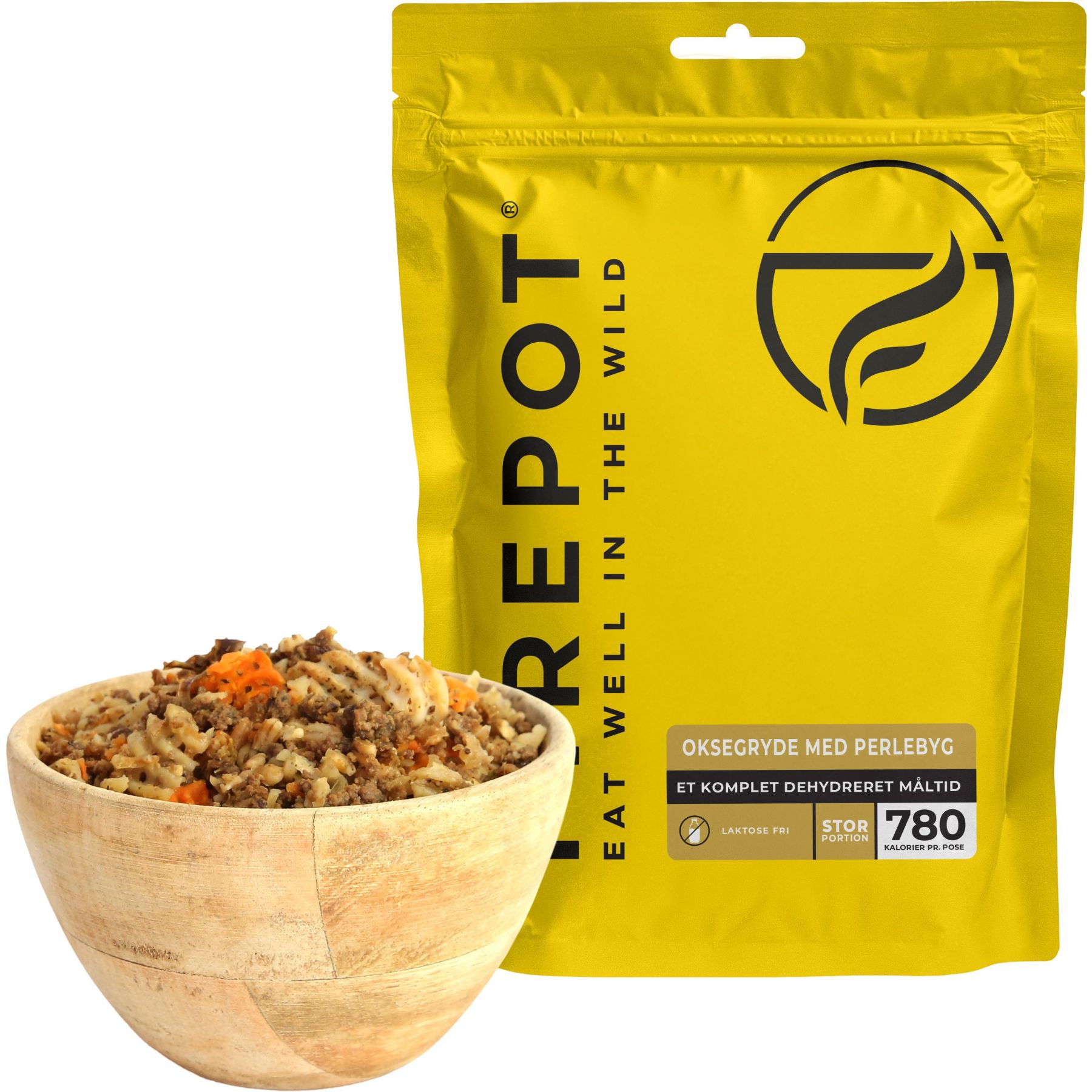 Firepot Oksegryde med Perlebyg, frysetørret mad, XL