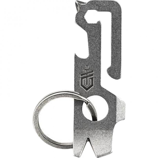 Gerber Mullet Solid State Stonewash Card, tool til nøglering, sølv