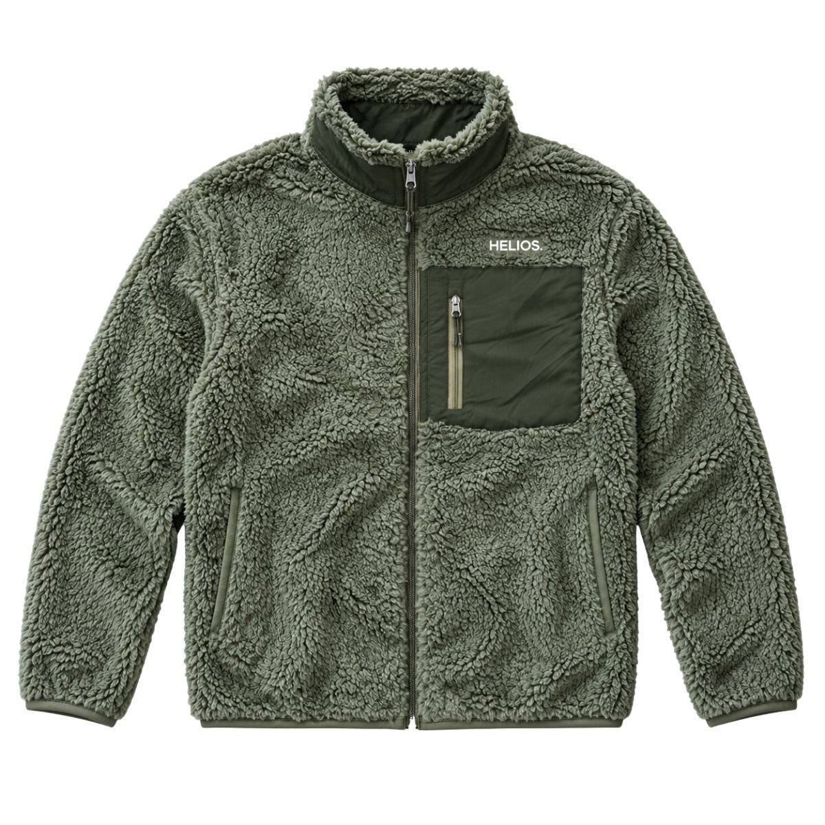 HELIOS Fjord Quilted, fleecetrøje, grøn