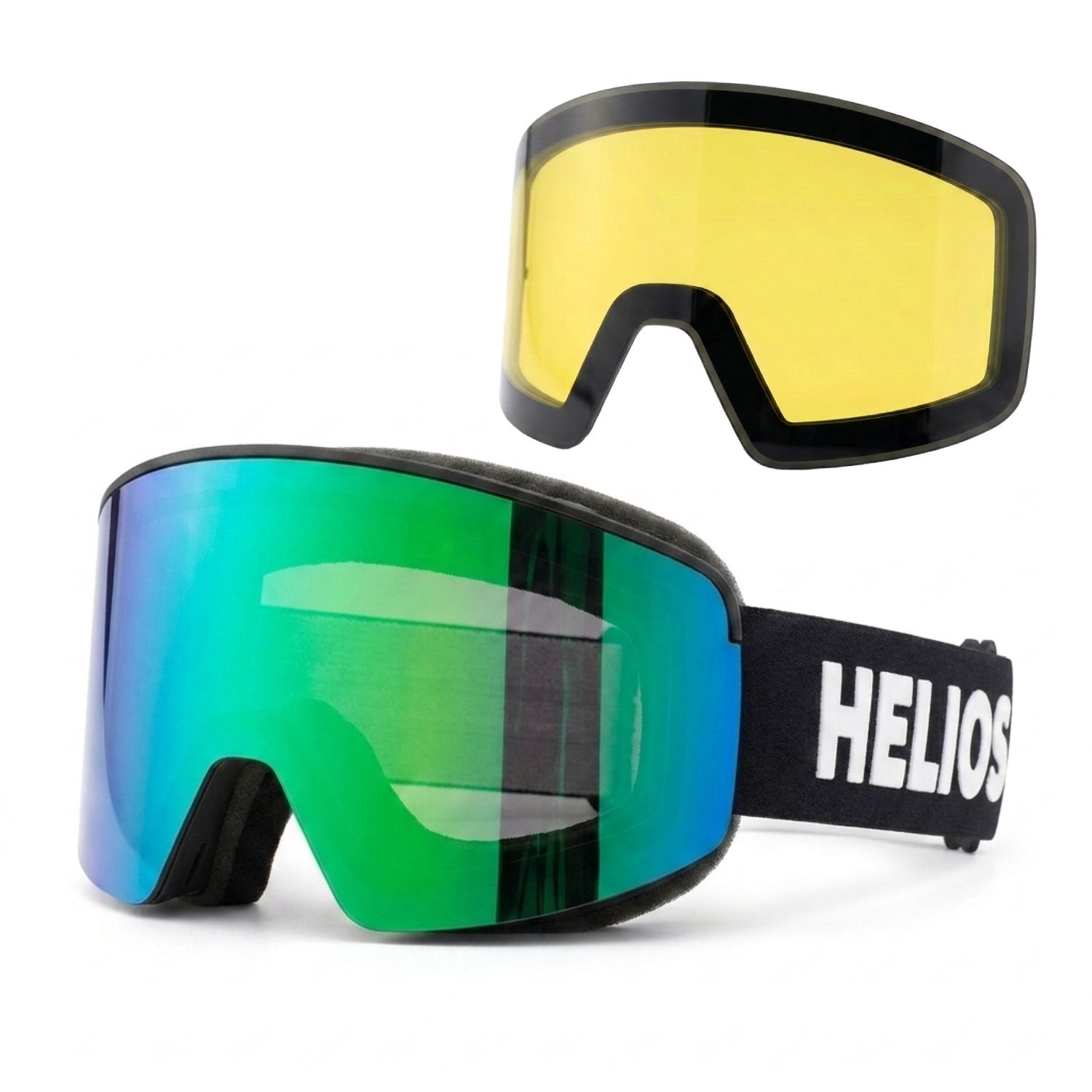 Helios View Magnet, skibriller, sort/grøn