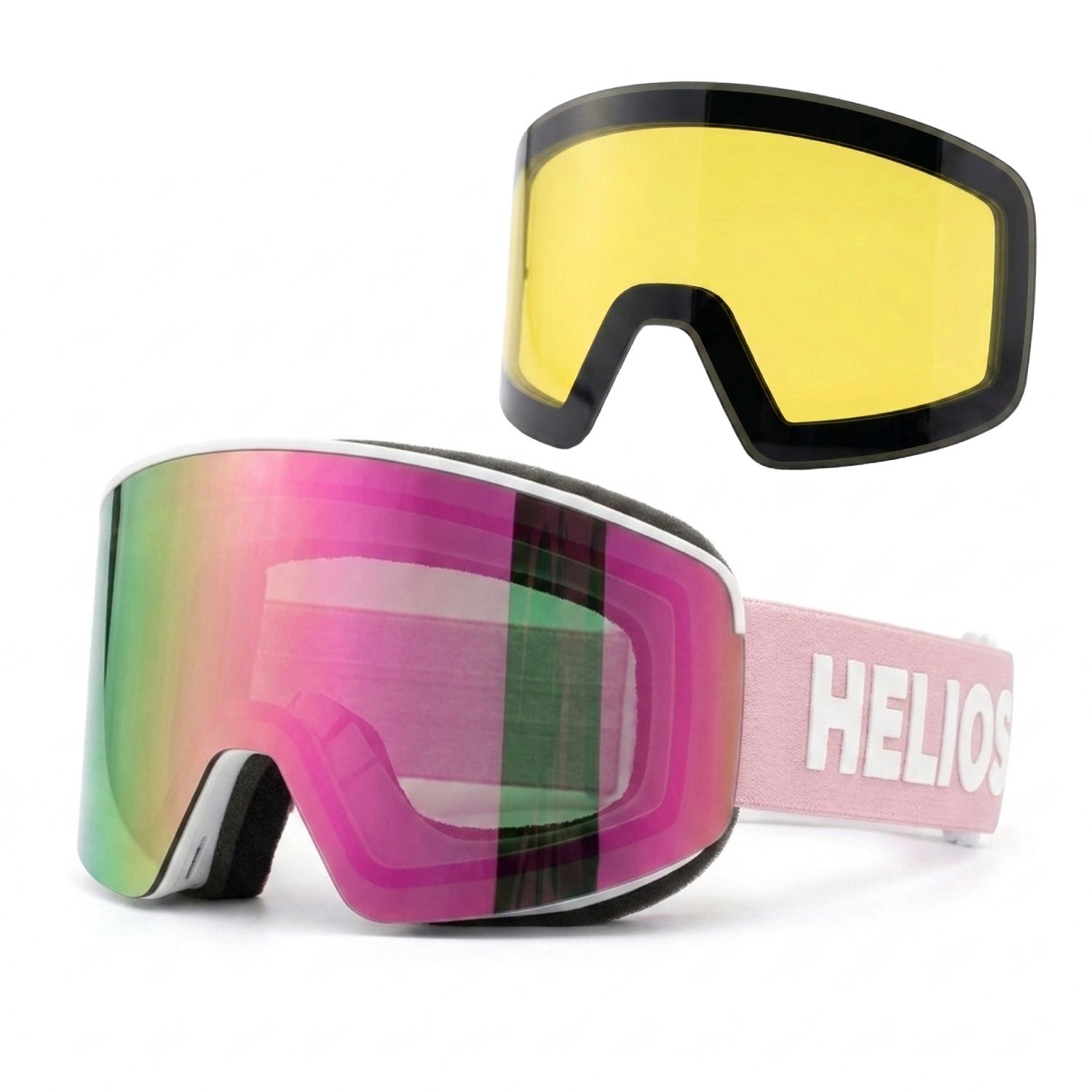 Helios View Magnet, skibriller, hvid/pink