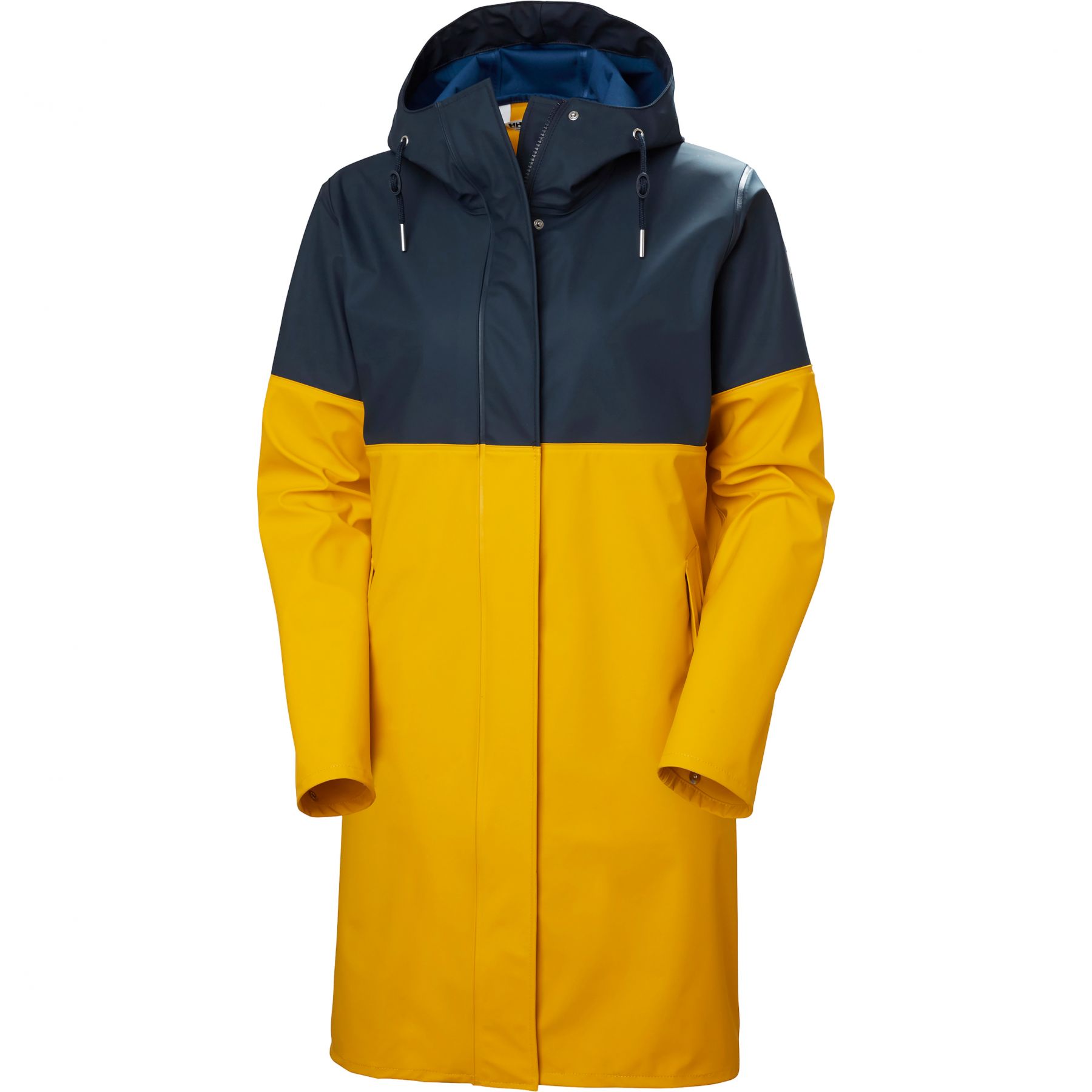 Helly Hansen Moss Block PU, regnfrakke, dame, gul/blå