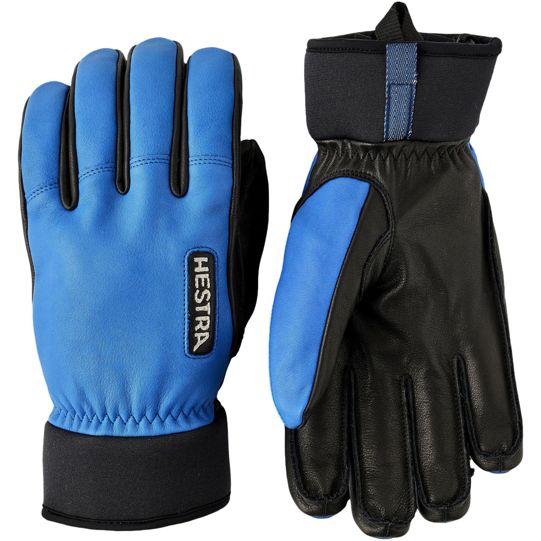 Hestra Army Leather Wool Terry, skihandsker, herre, blå