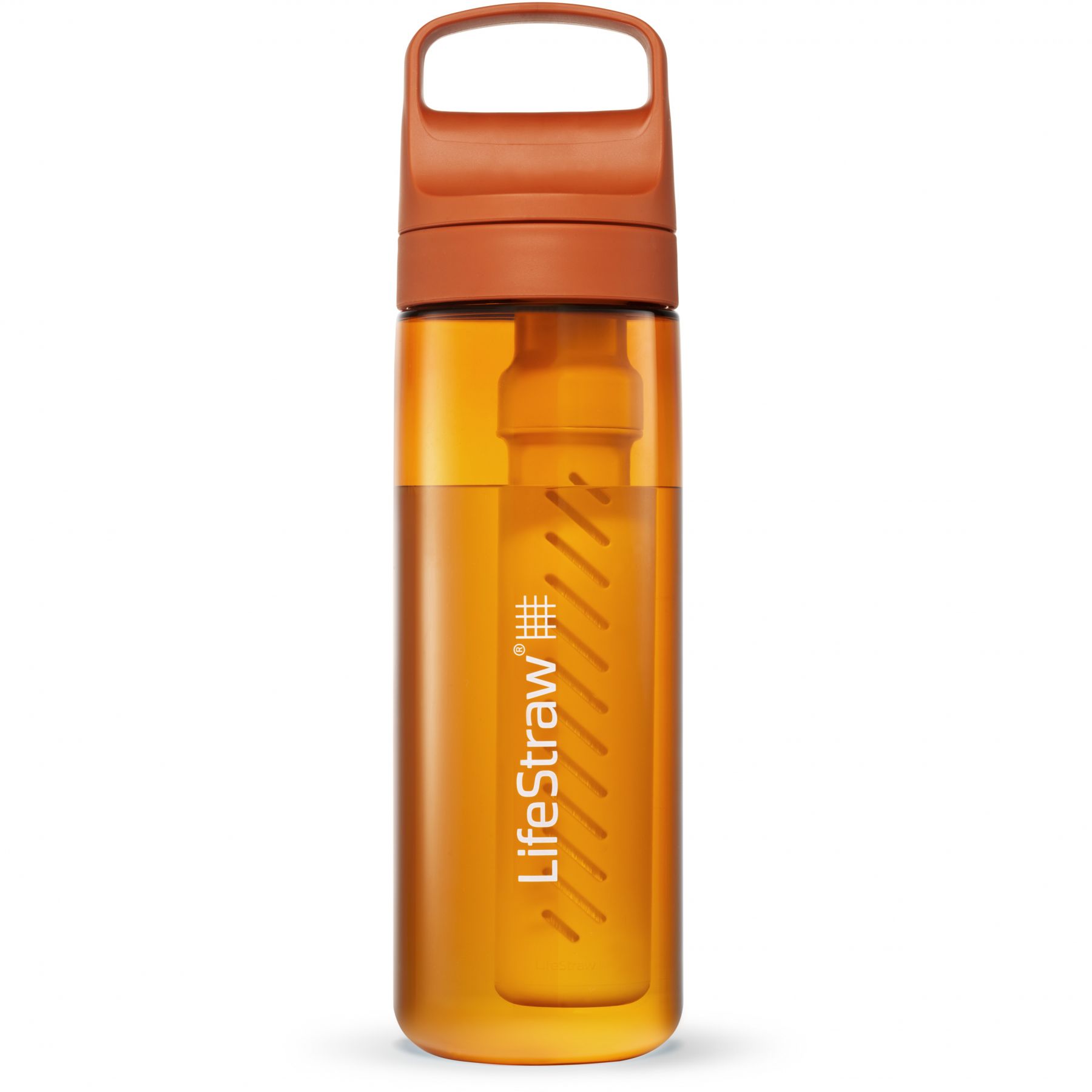 LifeStraw Go 2.0 Water Filter Bottle 22oz 650 Ml (Orange (KYOTO ORANGE))