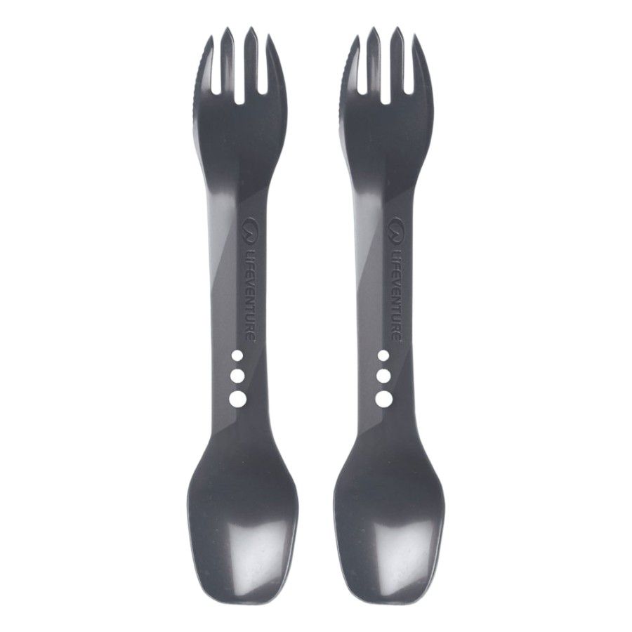 Lifeventure Ellipse Spork, 2-pack, Graphite - Bestik