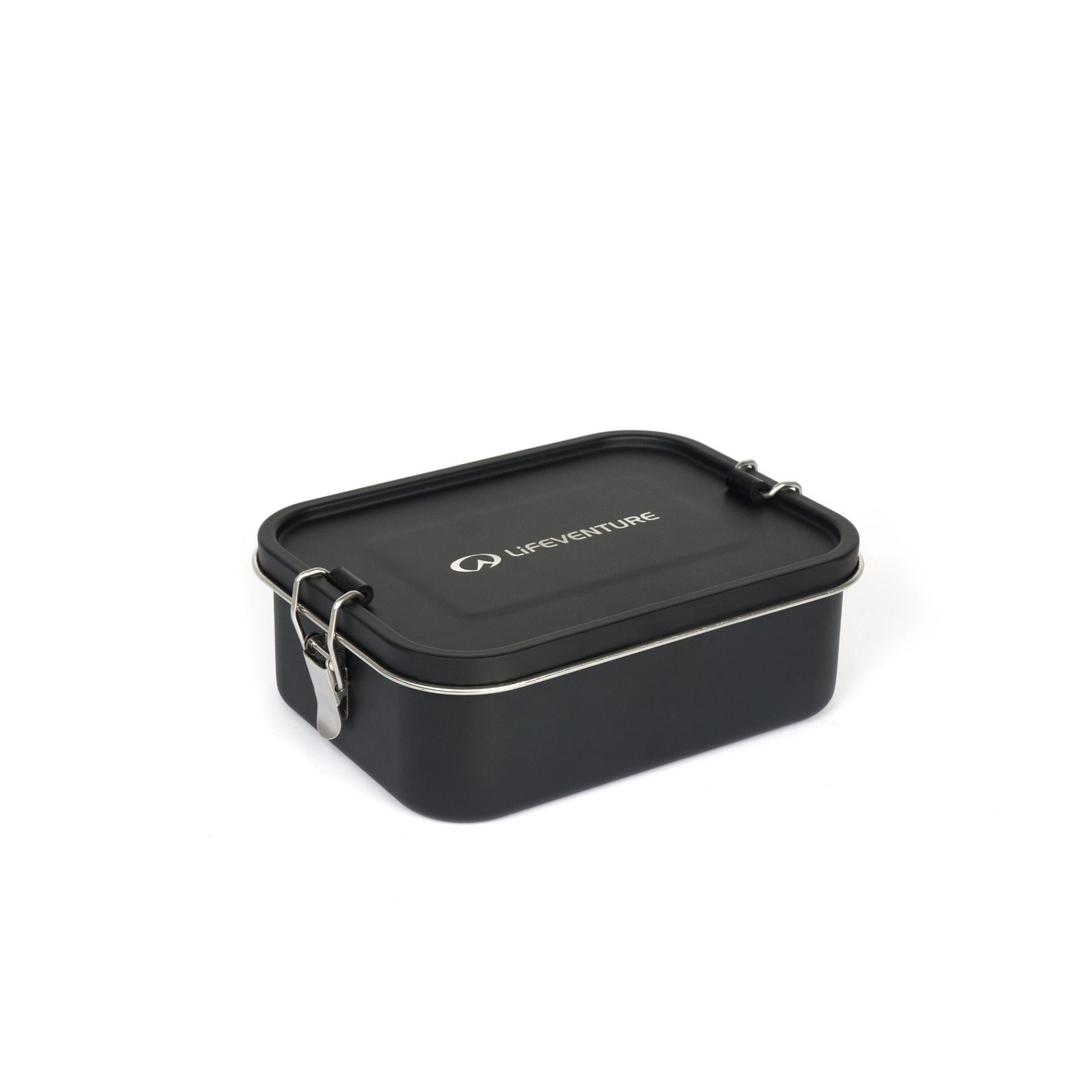 Lifeventure Stainless Steel Mess Tin Container, madkasse, sort