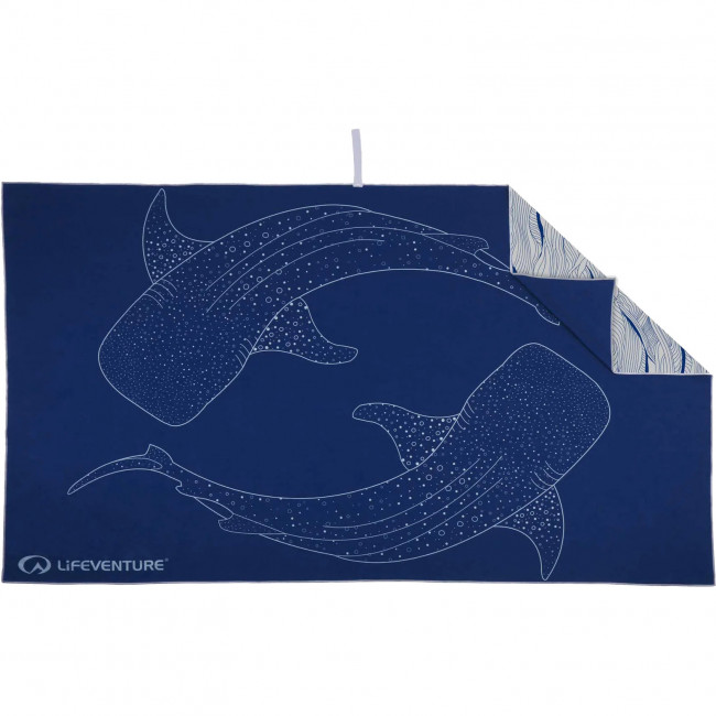 Lifeventure Recycled Softfibre Trek Towel, Whale Sha - Håndklæde