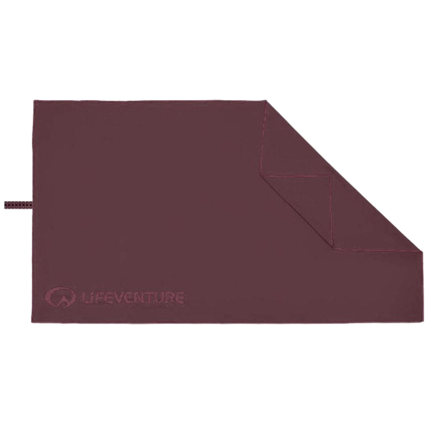 Lifeventure perdirbto minkšto pluošto rankšluostis Trek, juodųjų serbentų spalvos, XL 130x75 cm