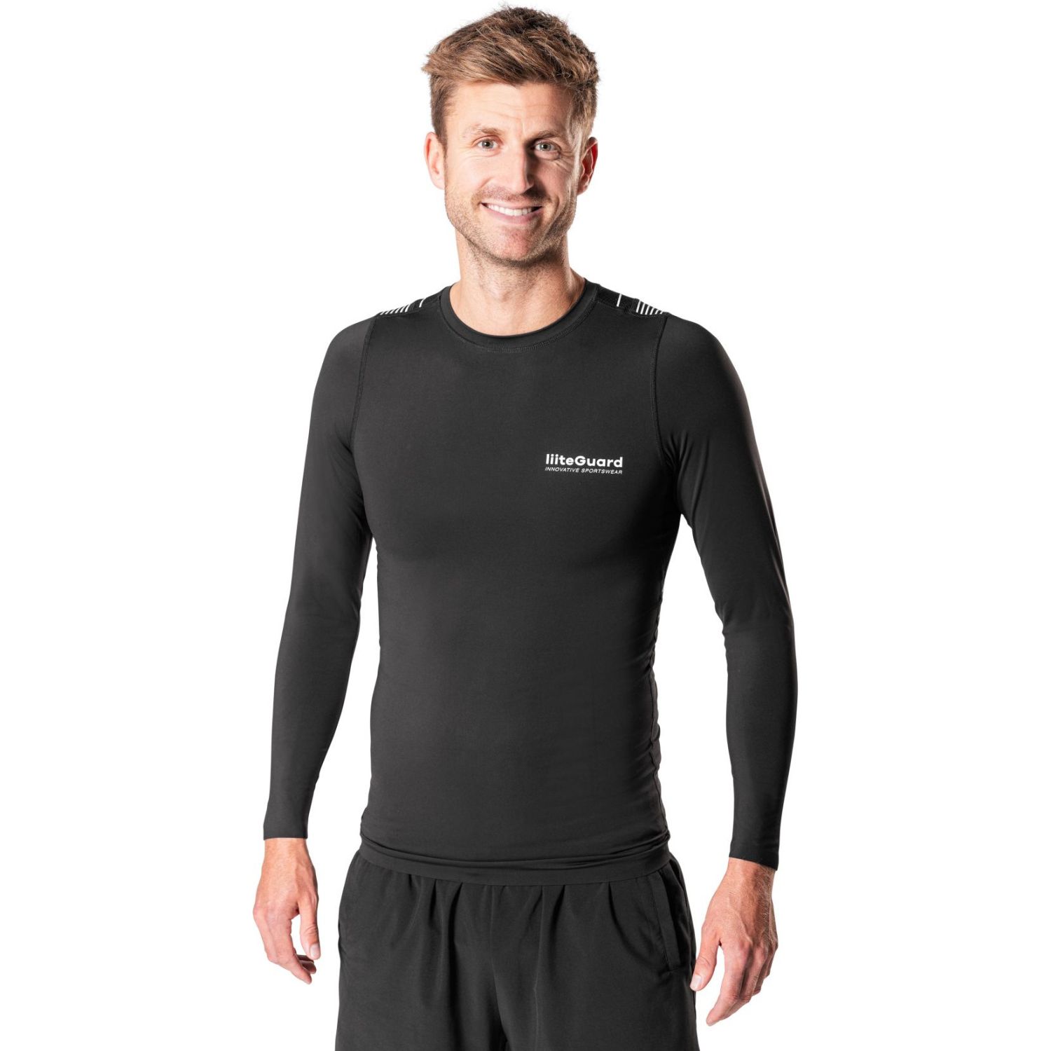 Liiteguard Spine-Tech Baselayer LS, herre, sort