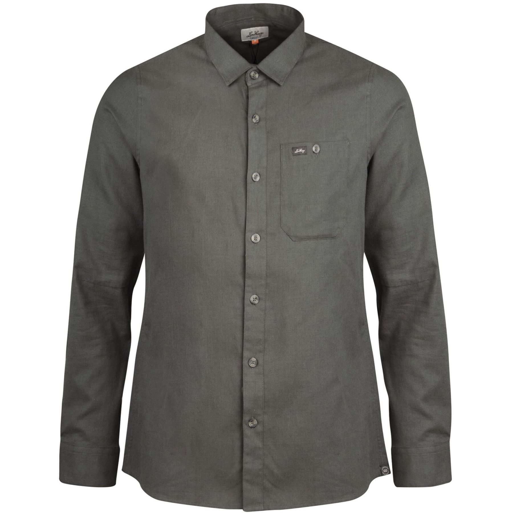 Lundhags Ekren Solid Ms LS Shirt, skjorte, herre, grøn