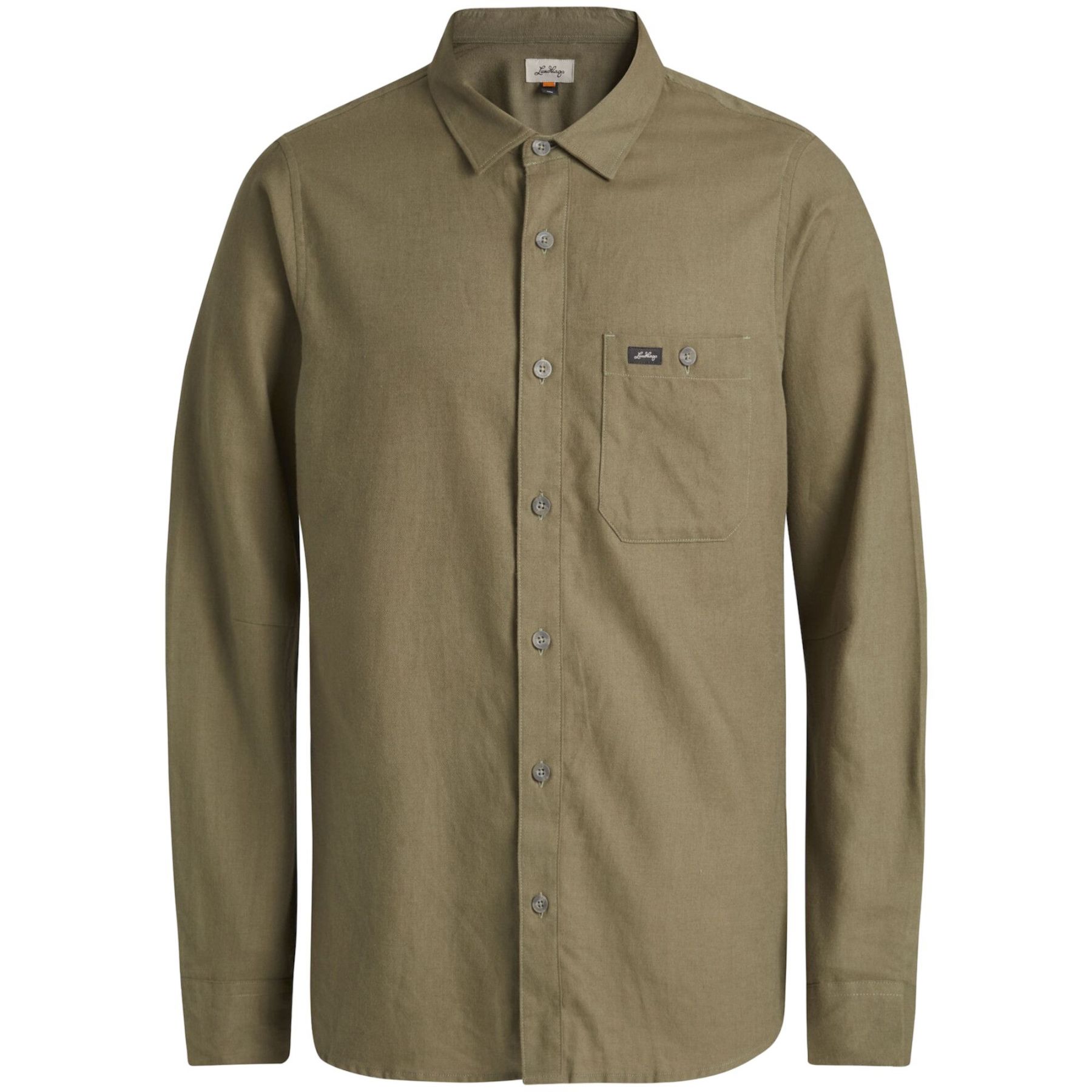 Lundhags Ekren Solid Ms LS Shirt, skjorte, herre, grøn